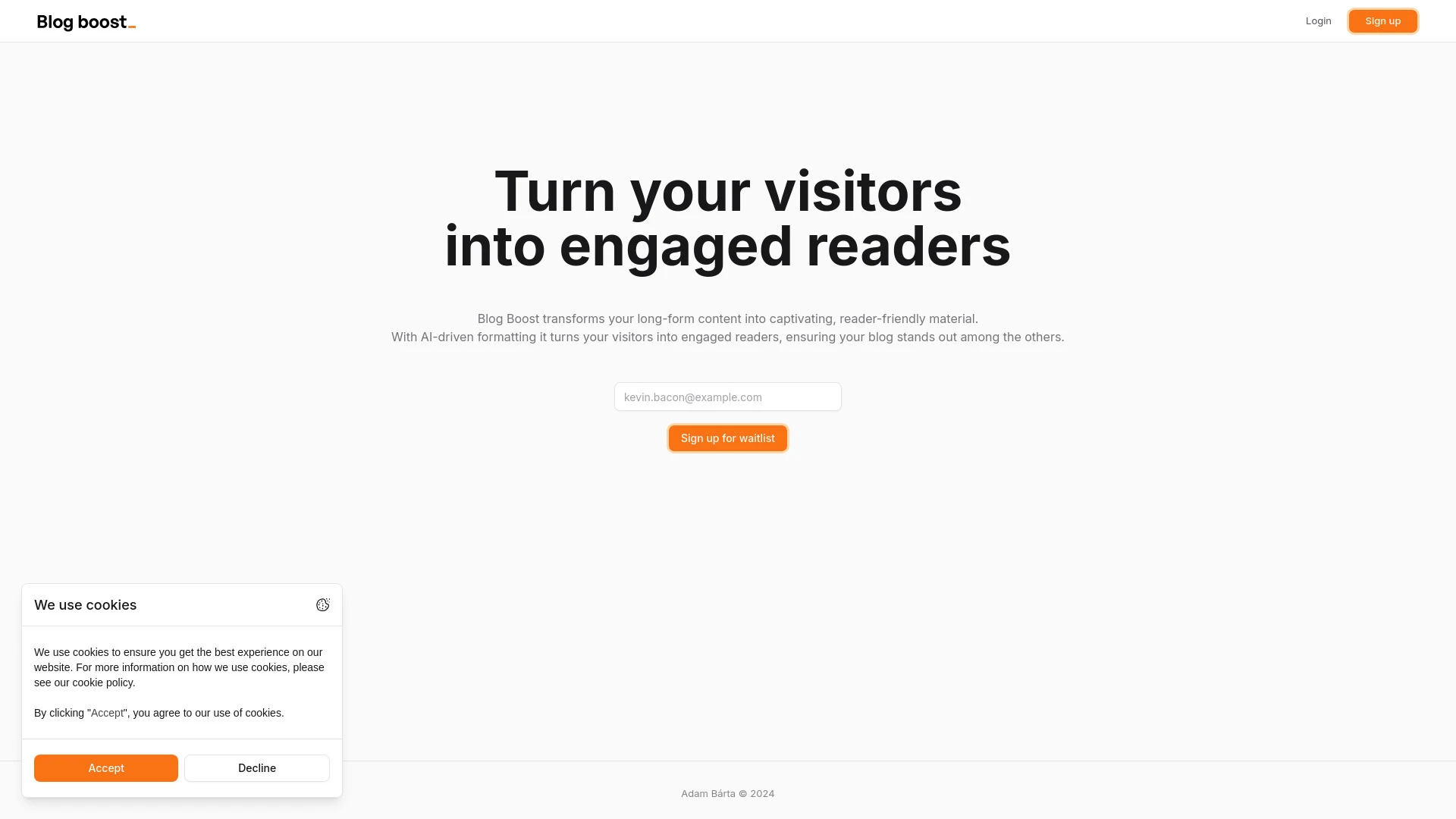 BlogBoost website preview