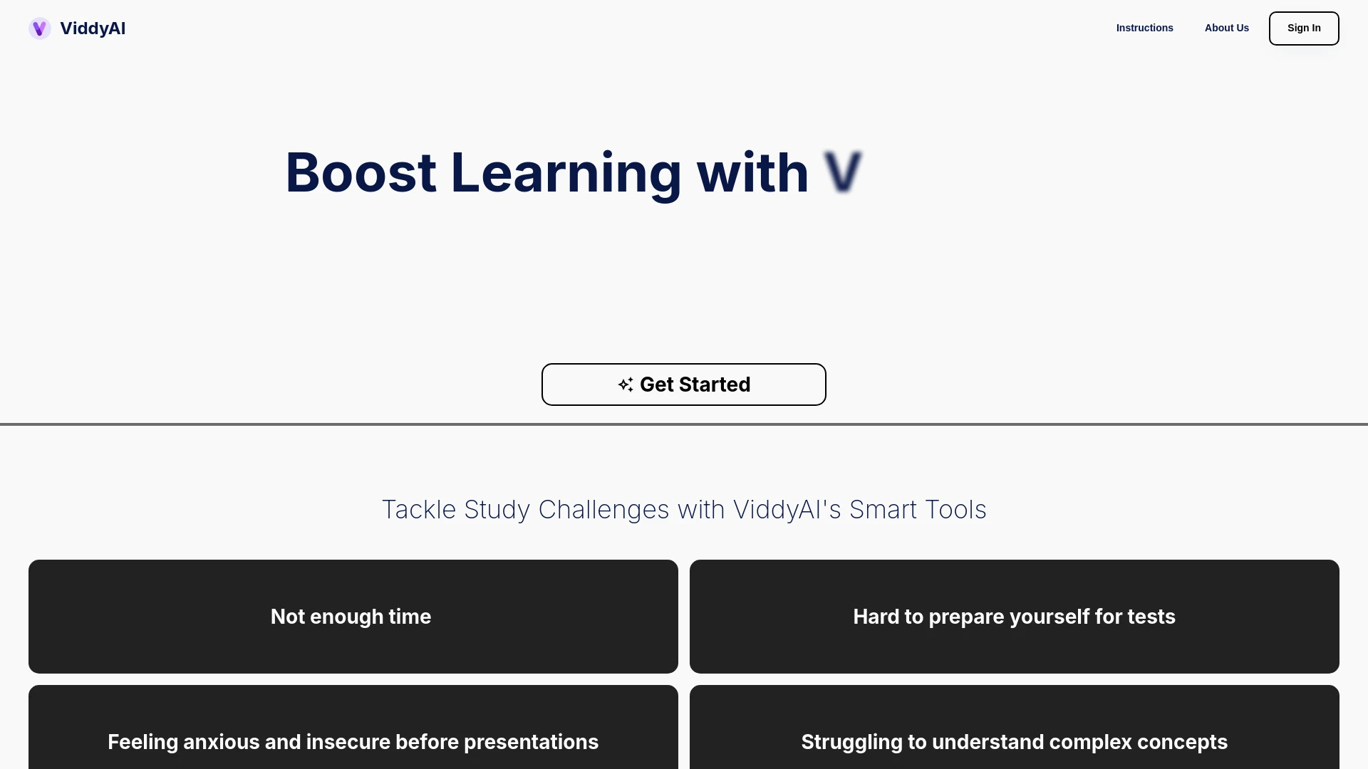 ViddyAI website preview