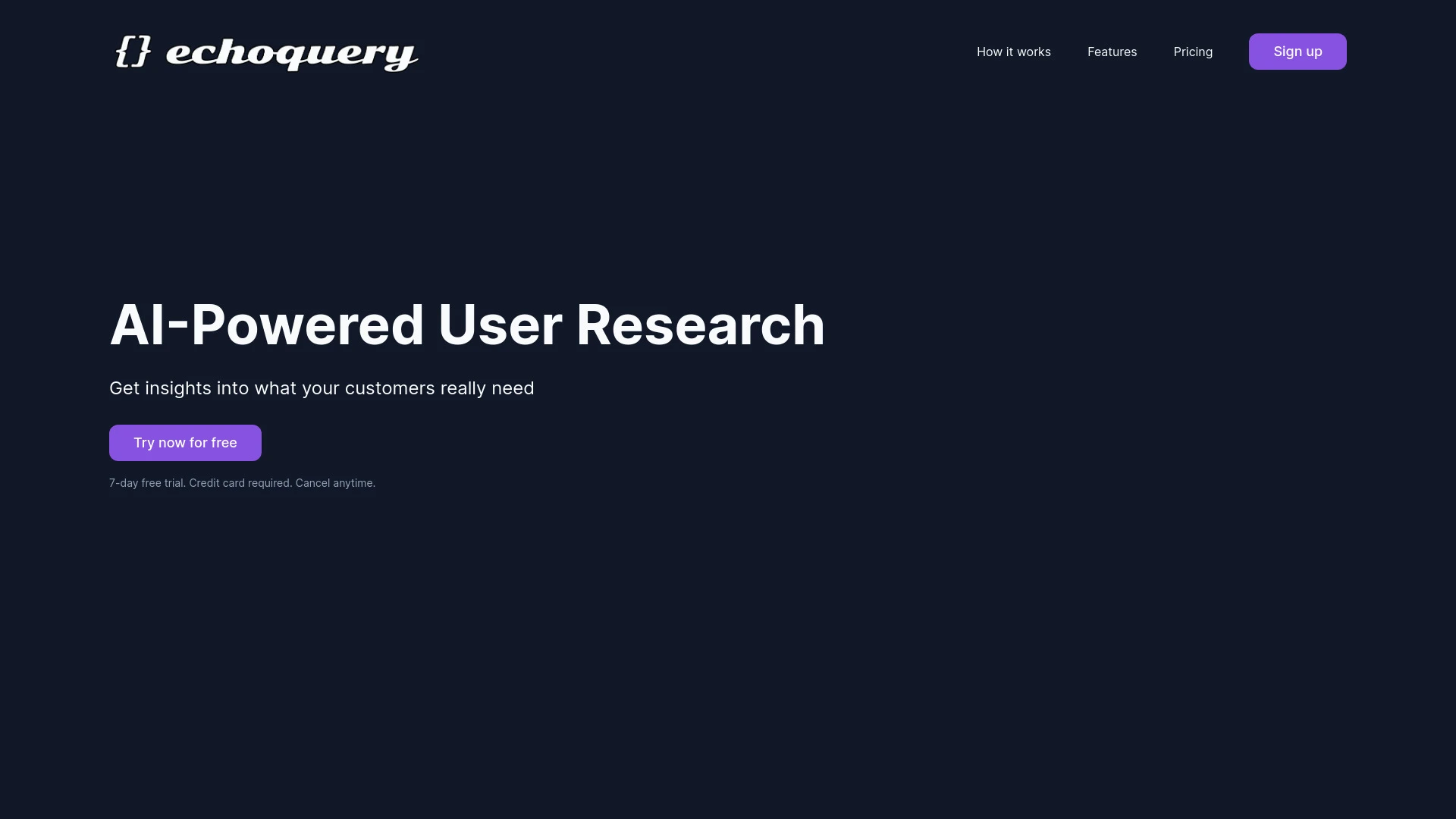 EchoQuery website preview