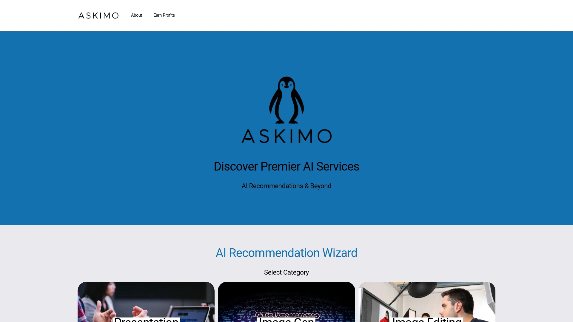 Askimo website preview