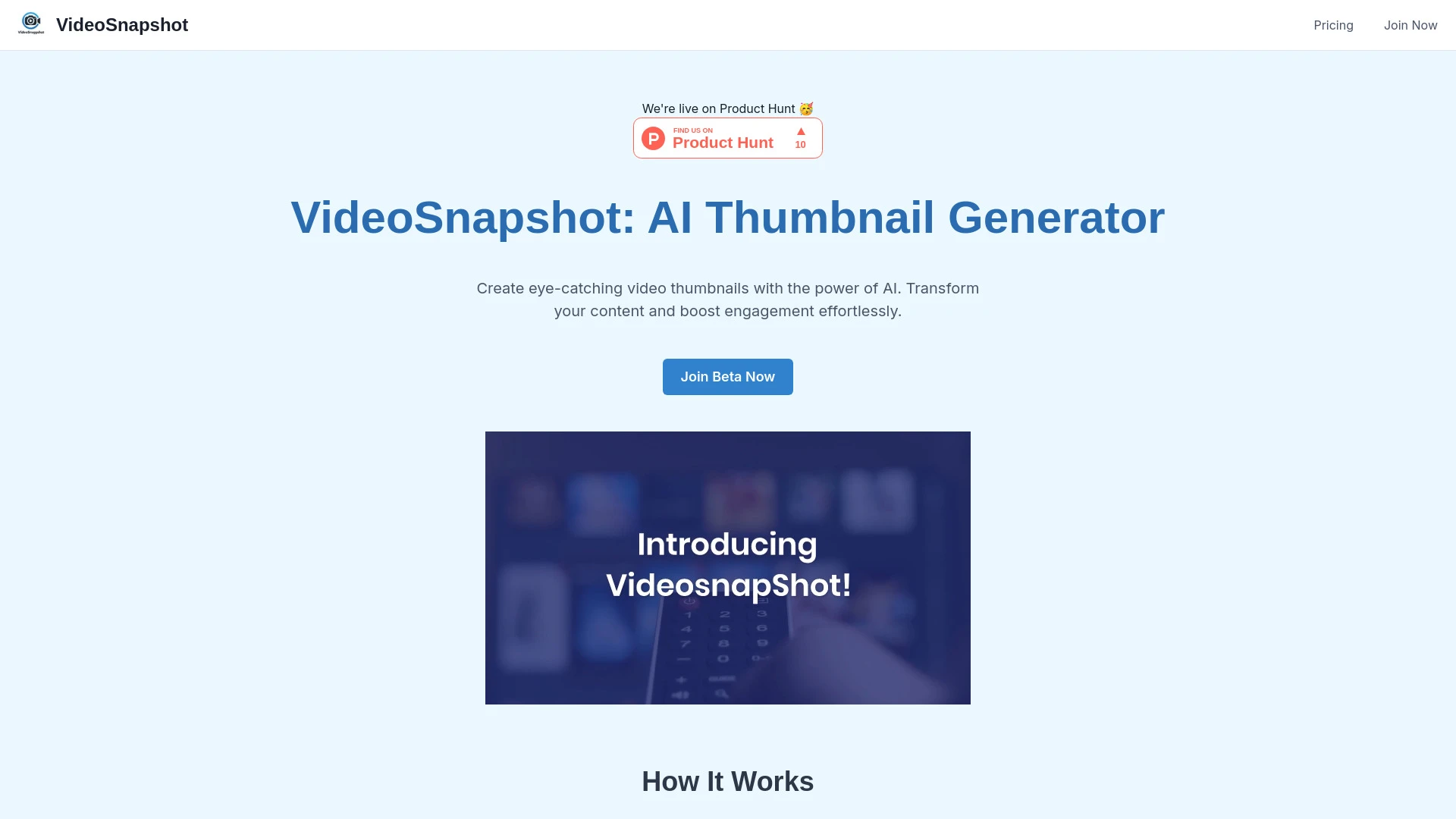 VideoSnapshot website preview