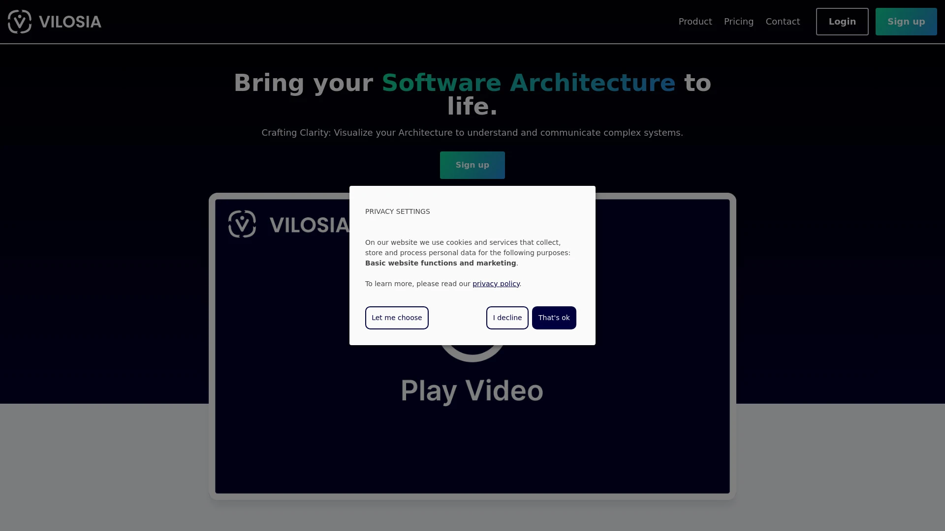 Vilosia website preview