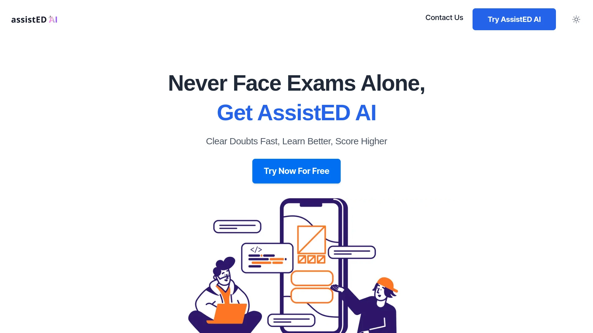 AssistED AI website preview