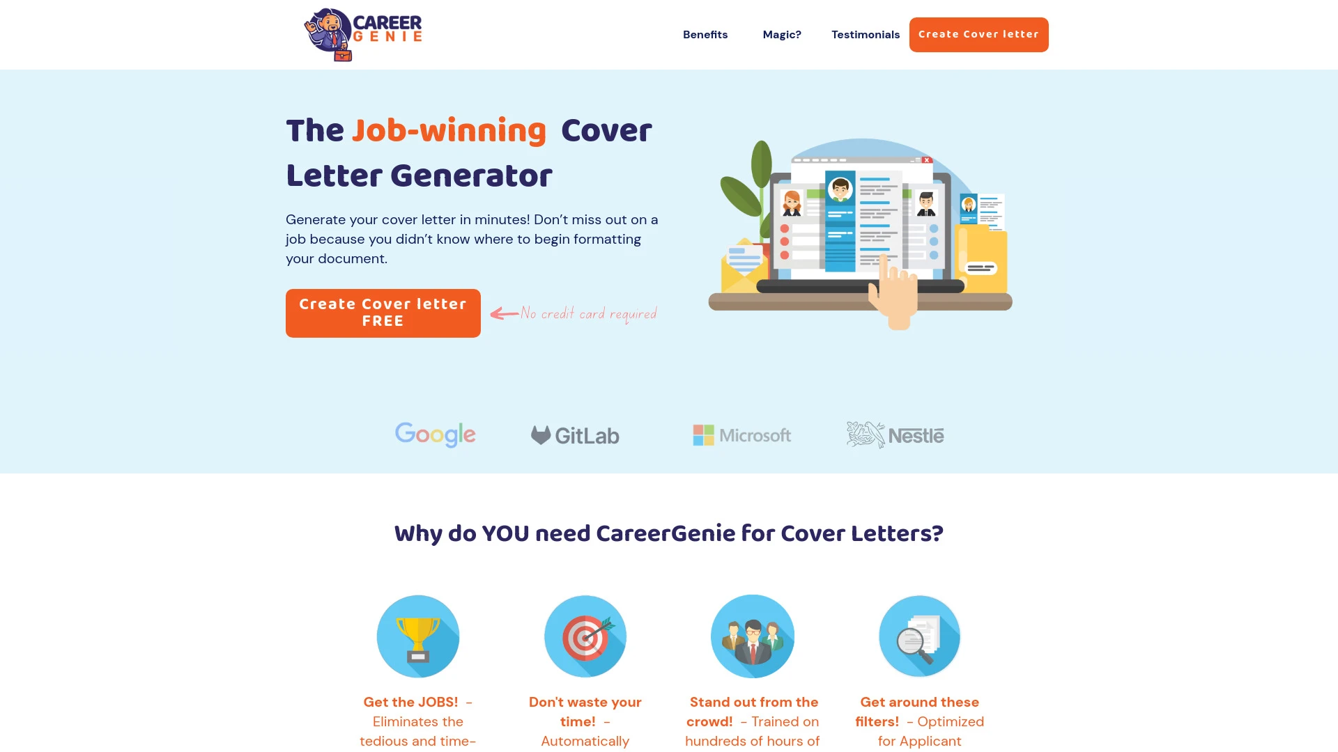 CareerGenie website preview