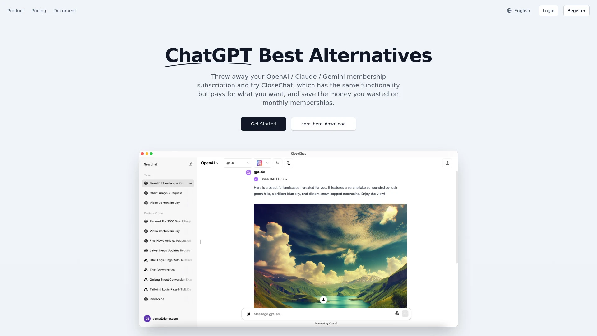 CloseChat website preview