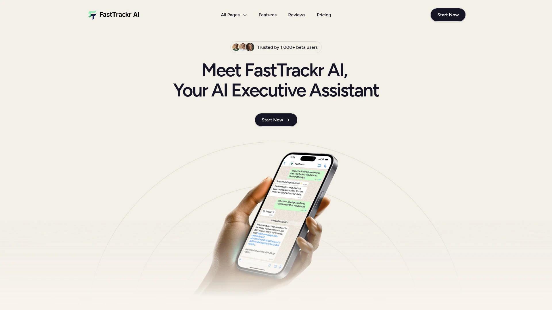 FastTrackr AI website preview