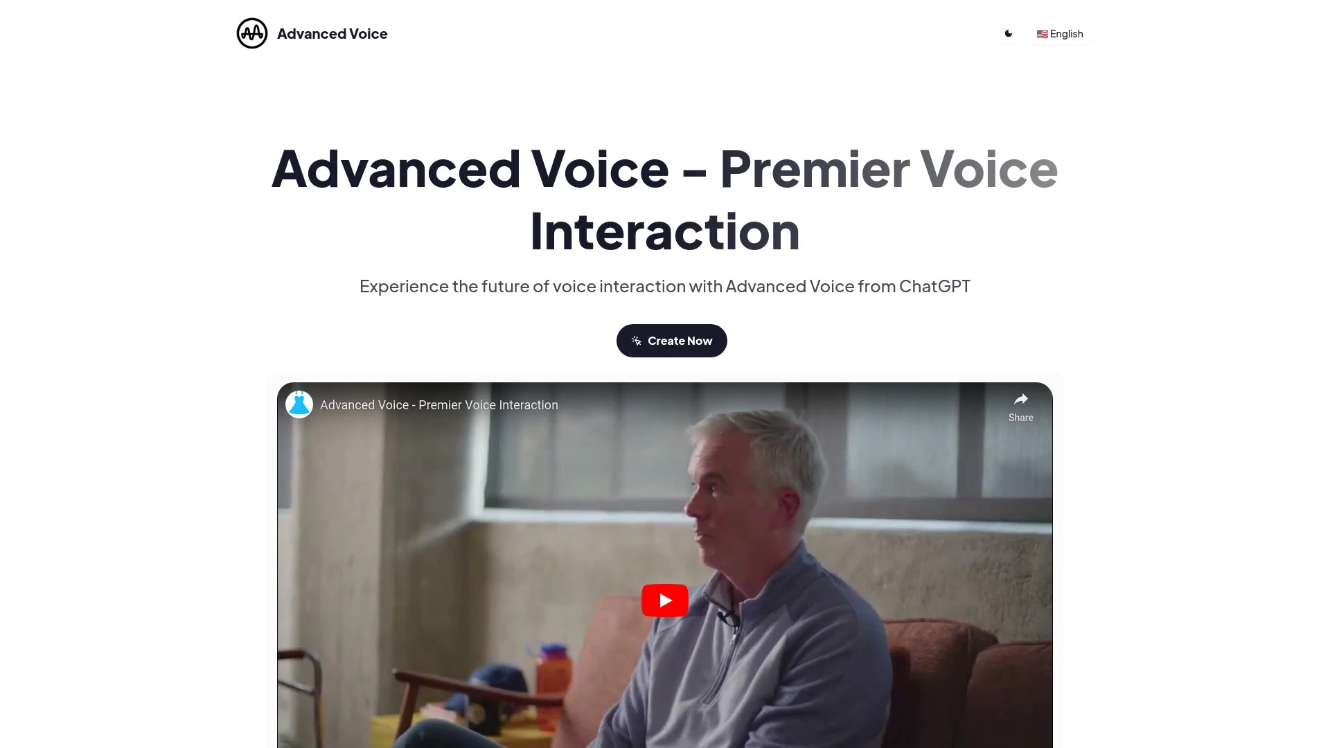 Advanced Voice website preview