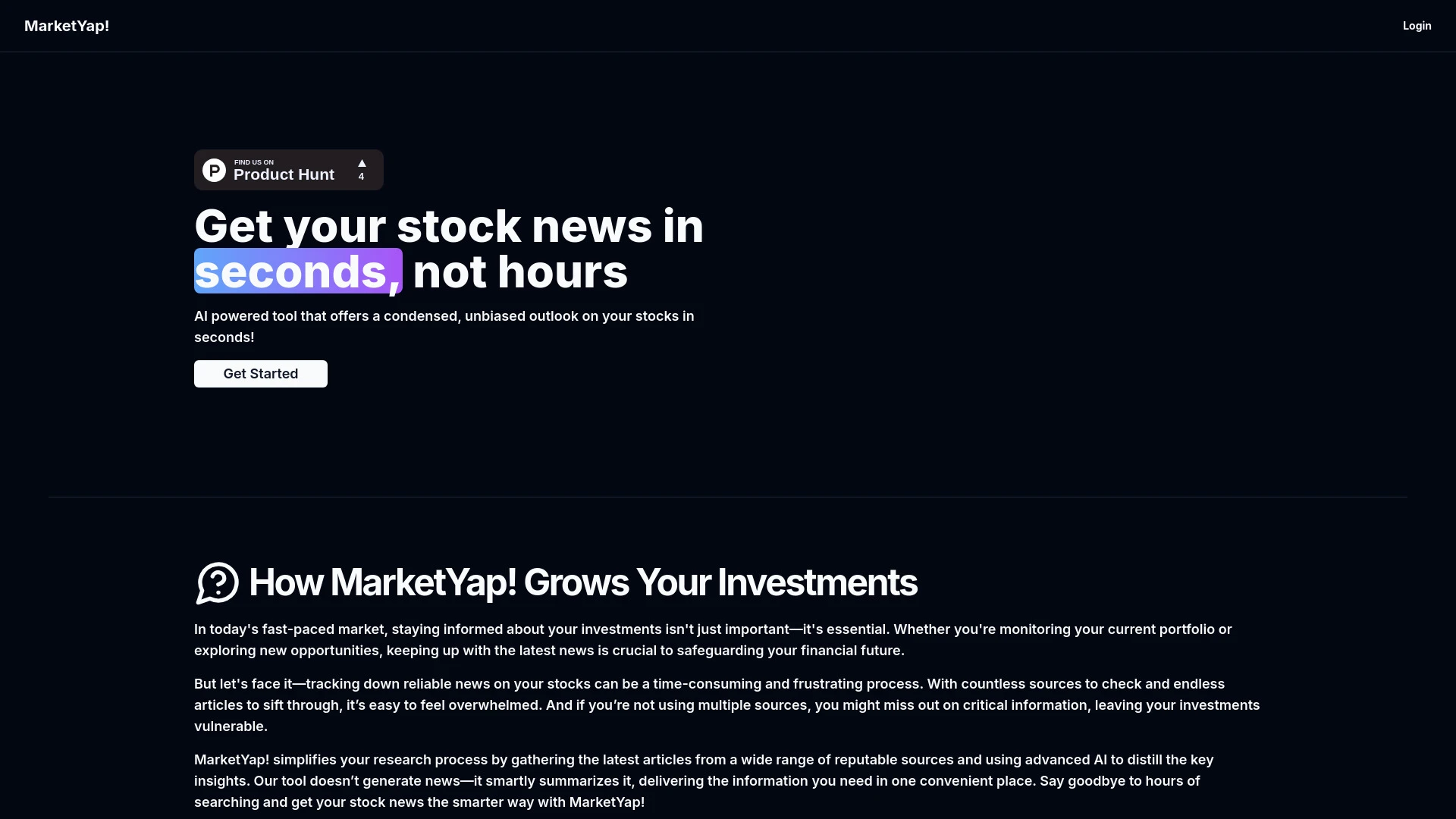 MarketYap! website preview