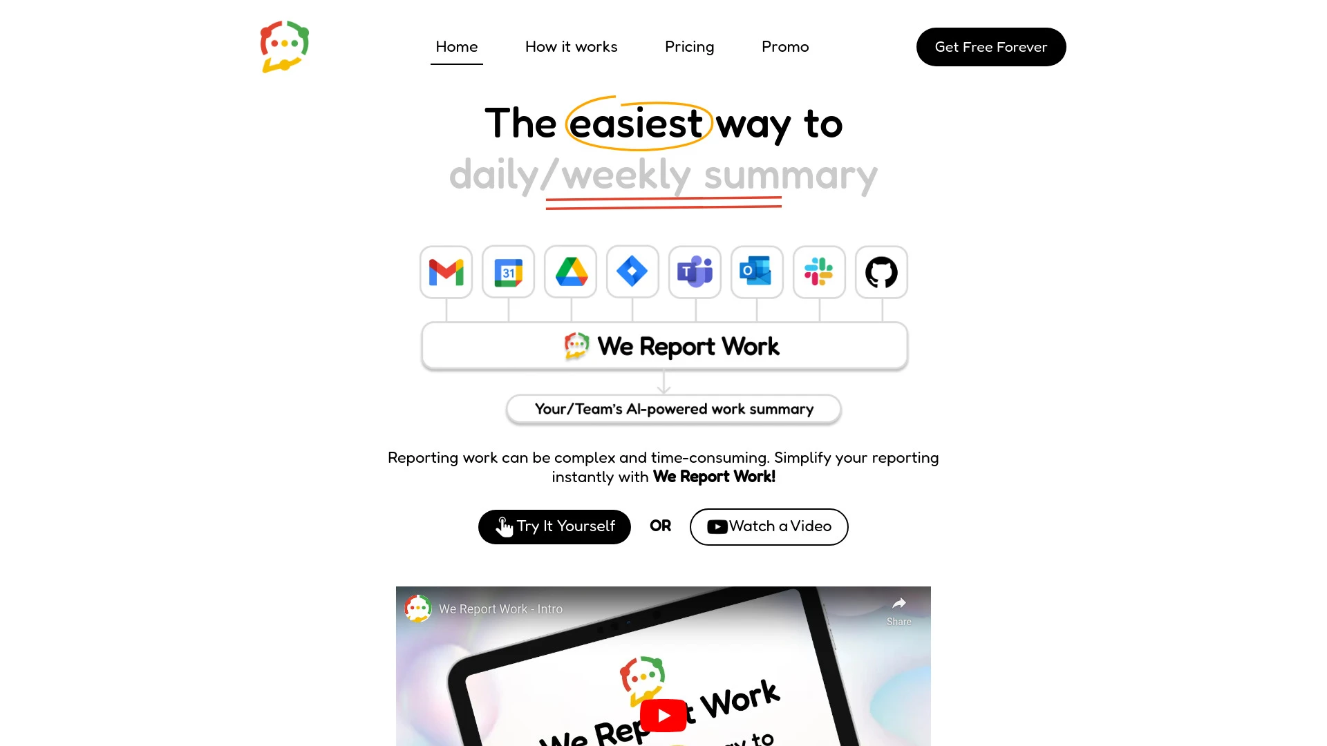 We Report Work website preview