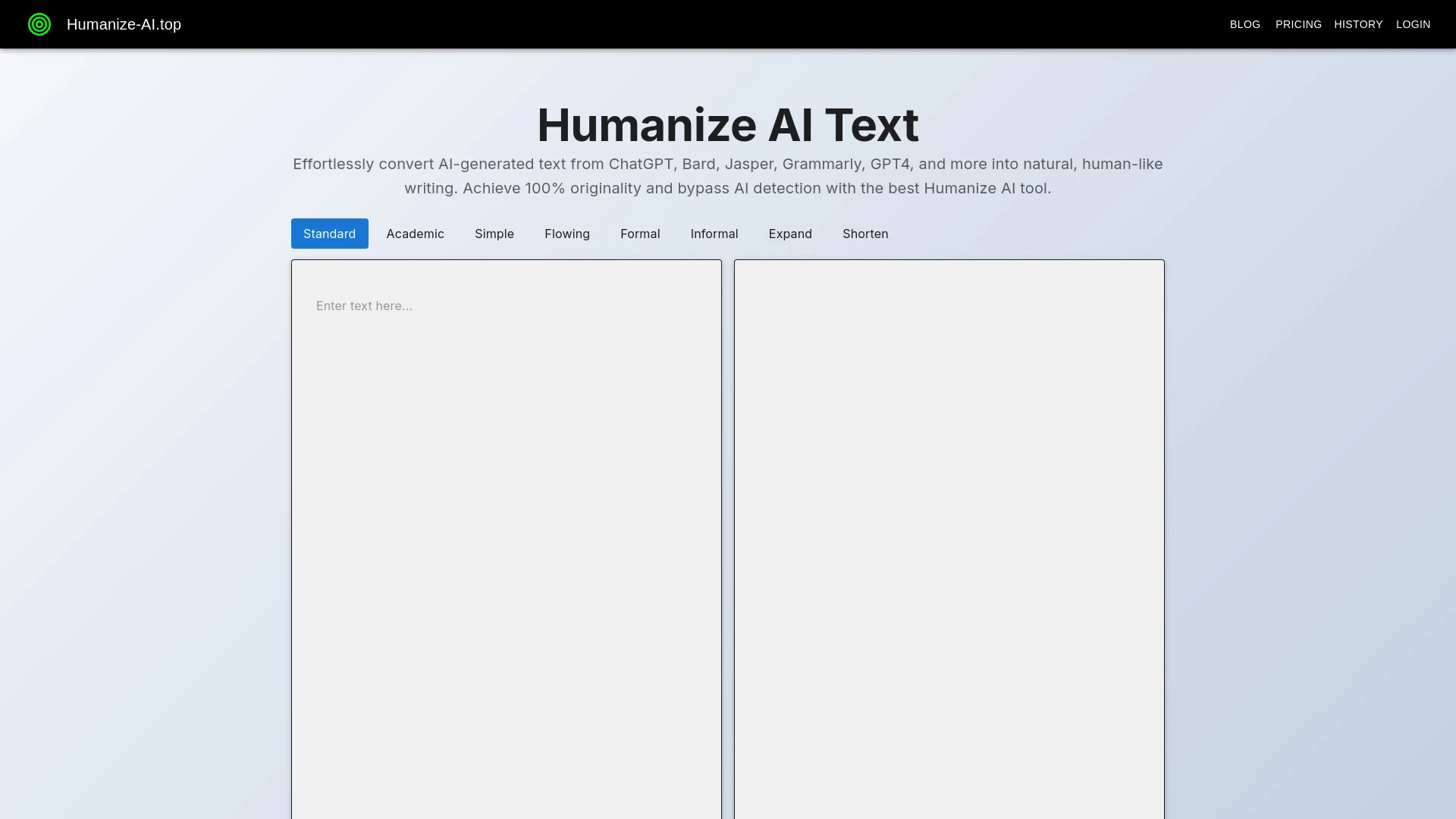 Humanize-AI.top website preview