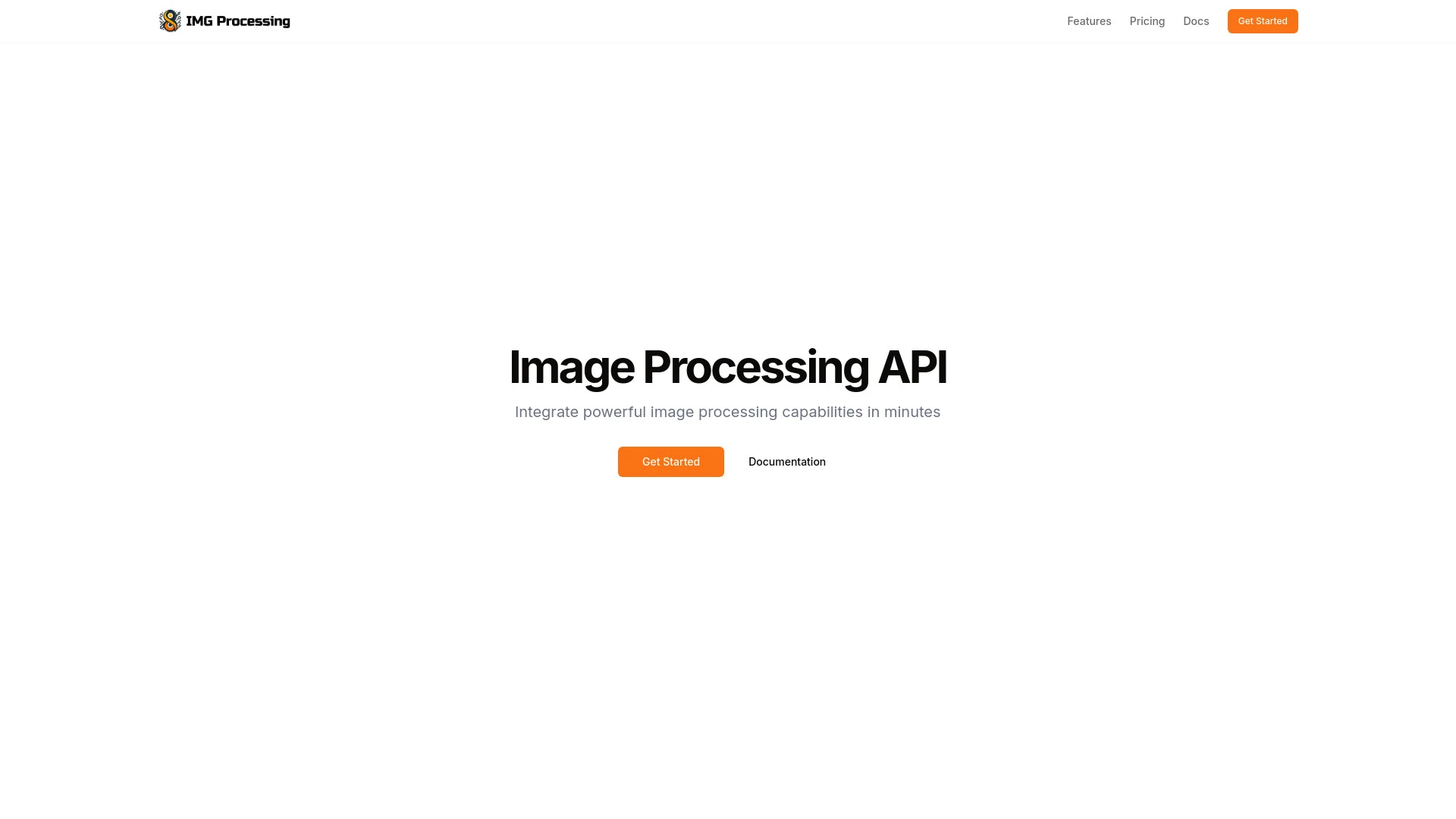 IMG Processing website preview