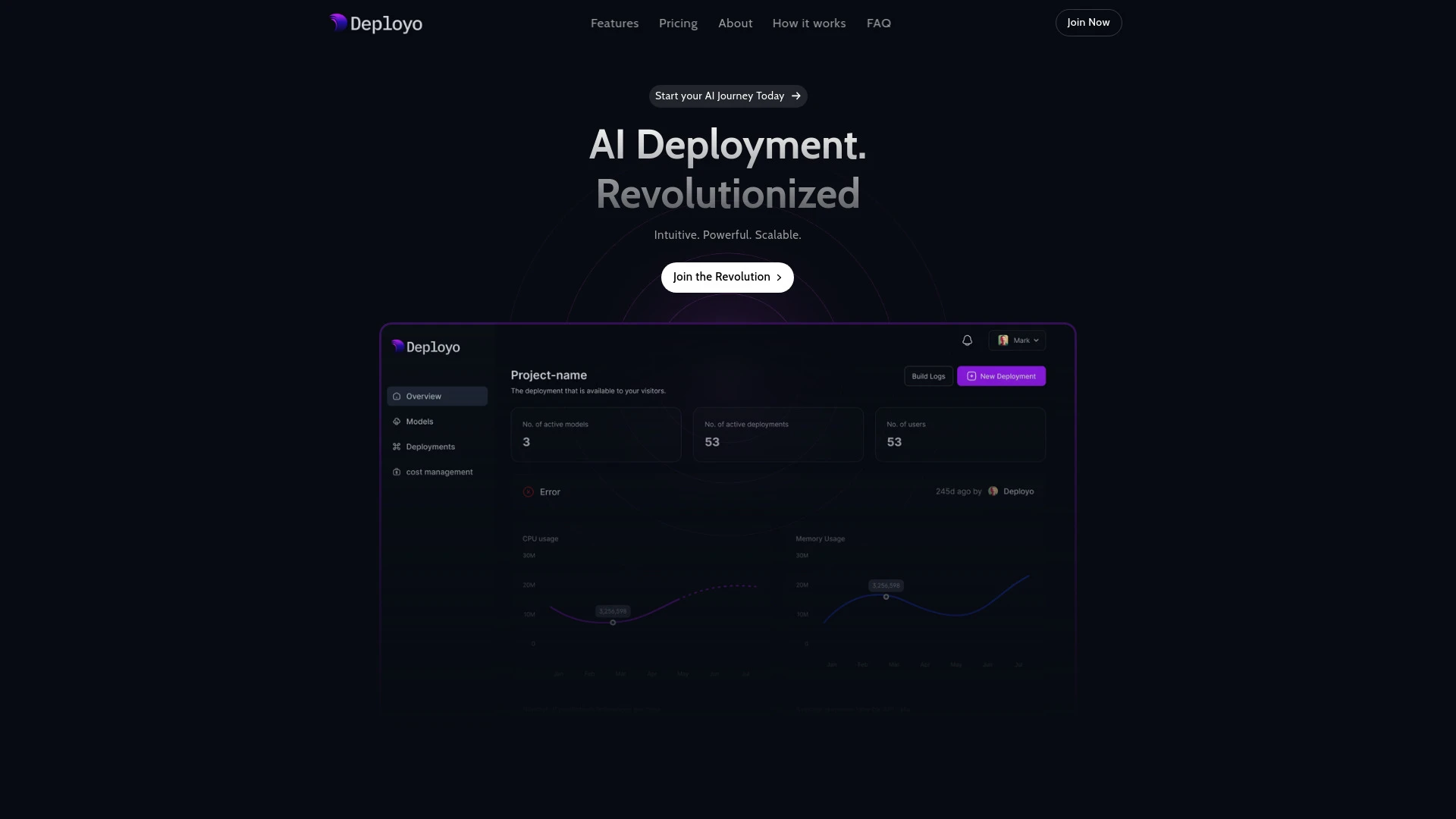 Deployo.ai website preview