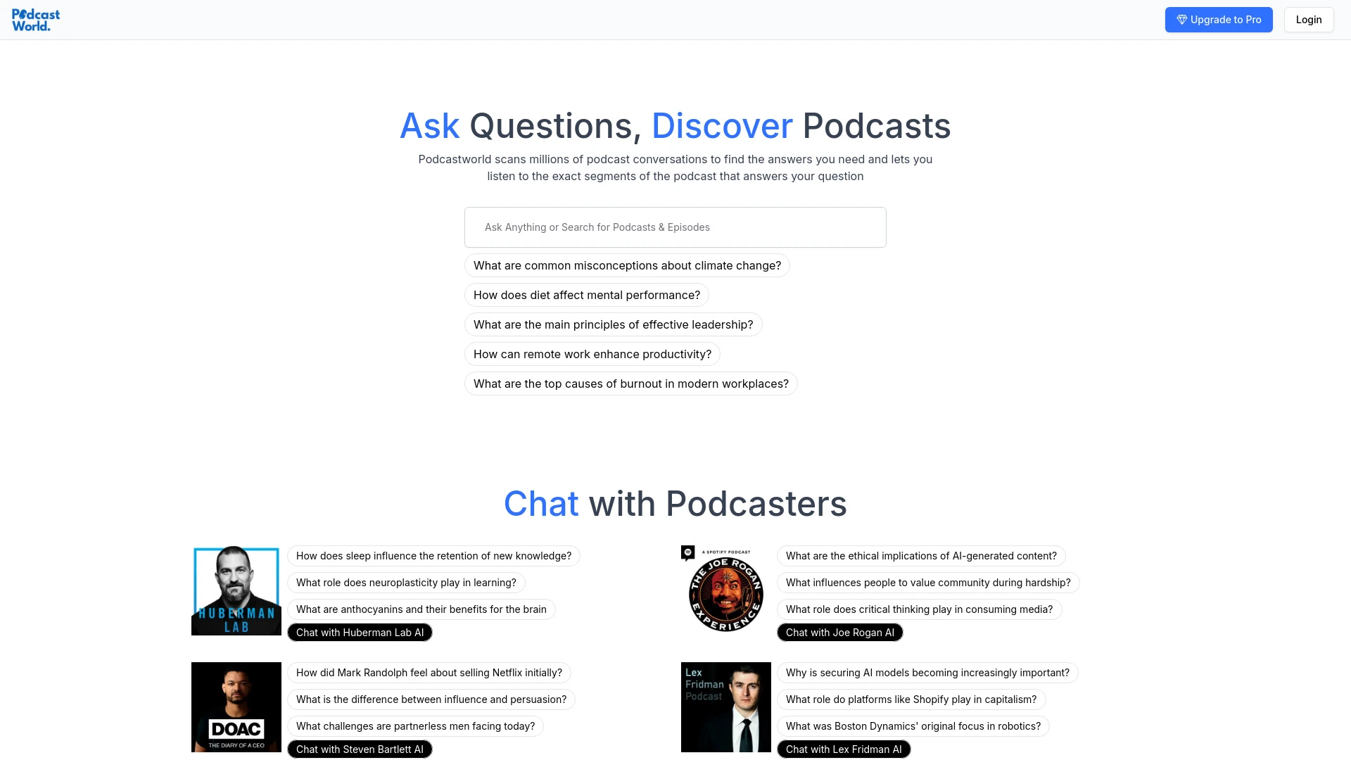 PodcastWorld website preview