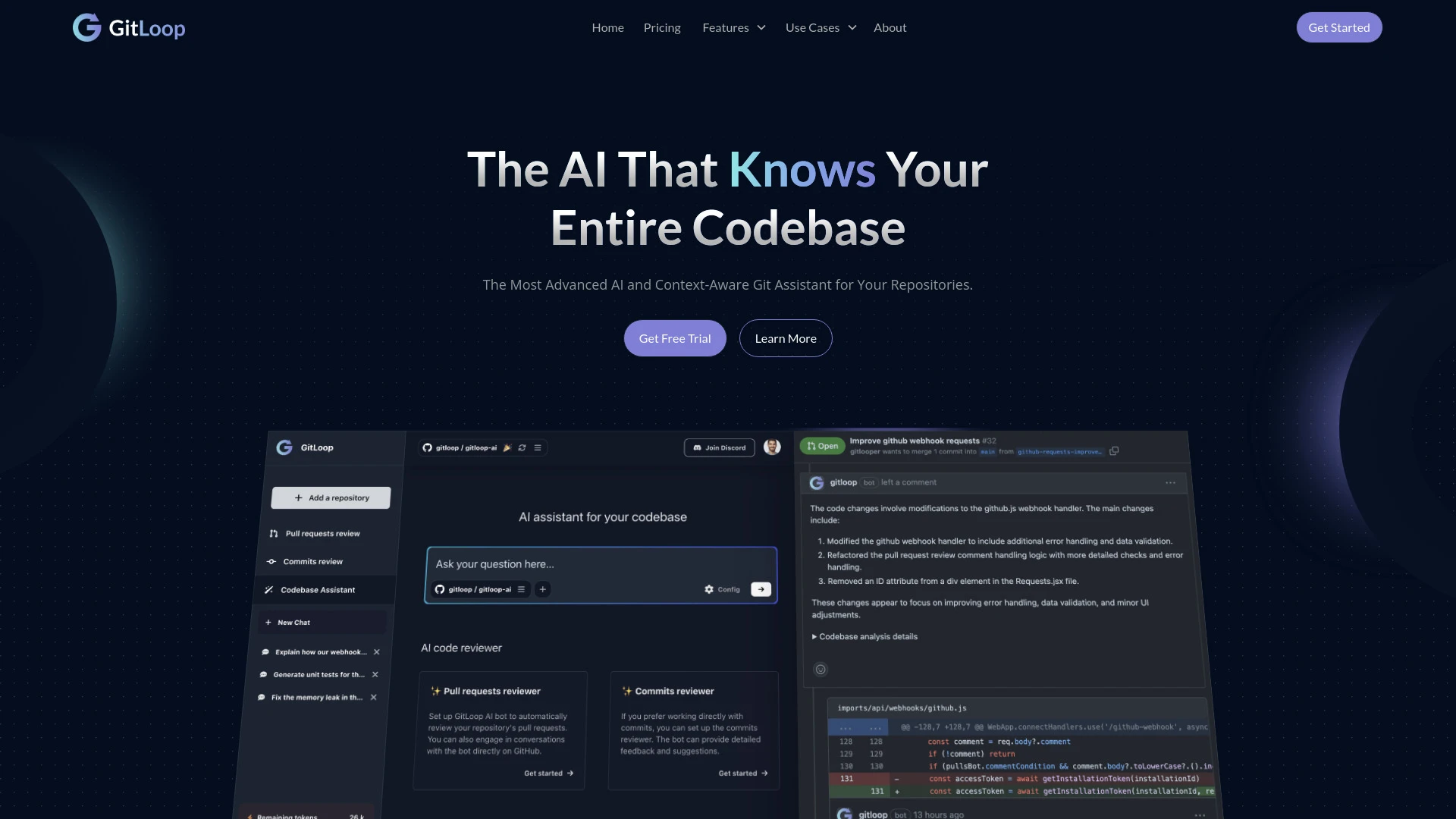 GitLoop website preview