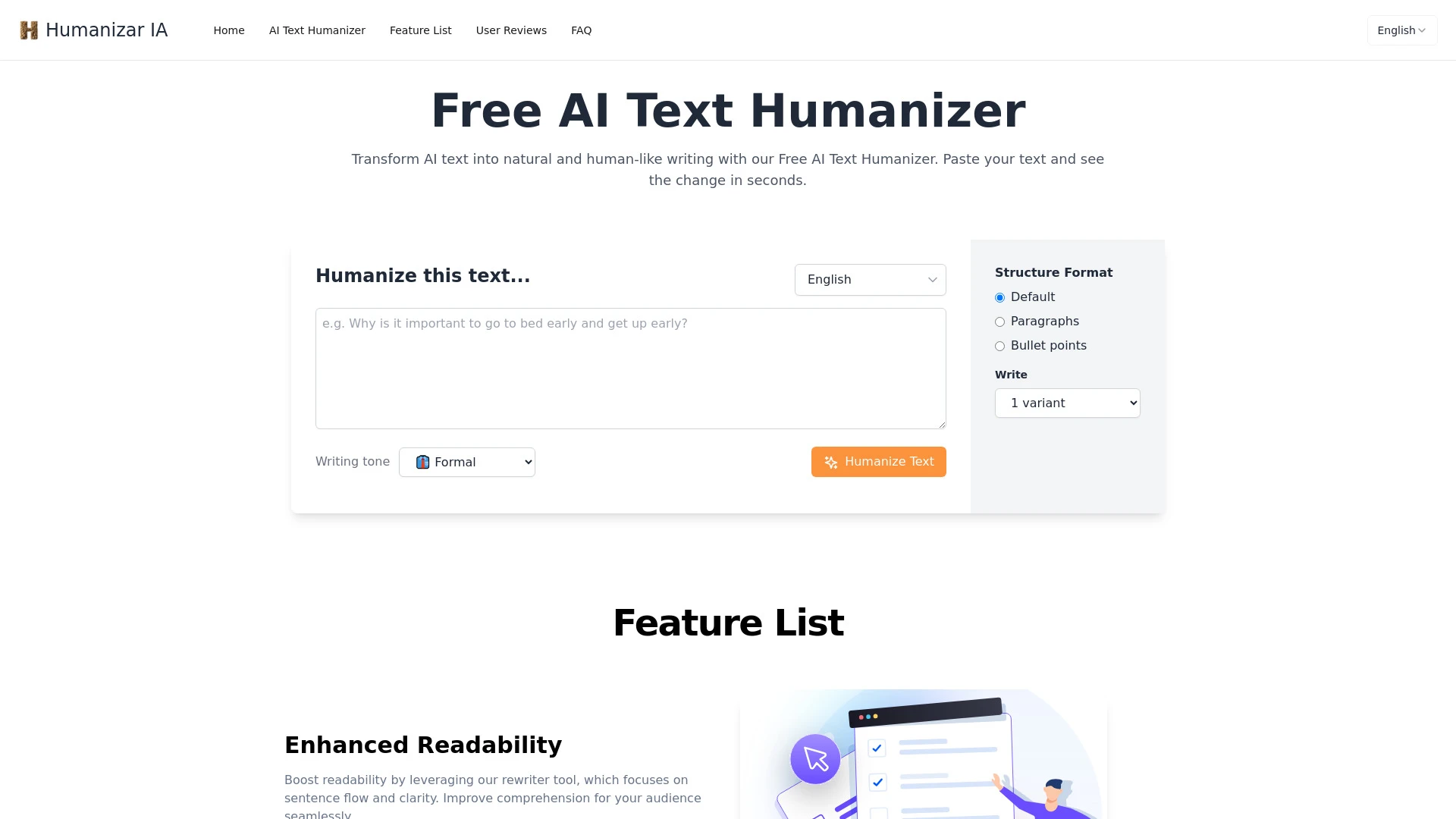 Humanizar IA website preview