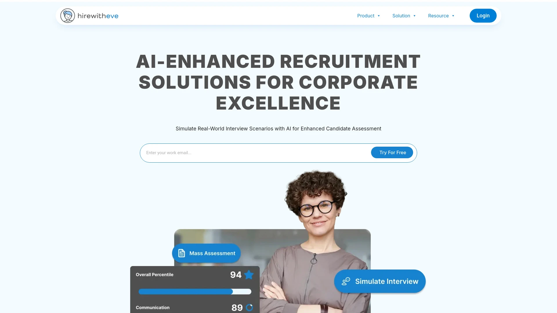 HirewithEve website preview