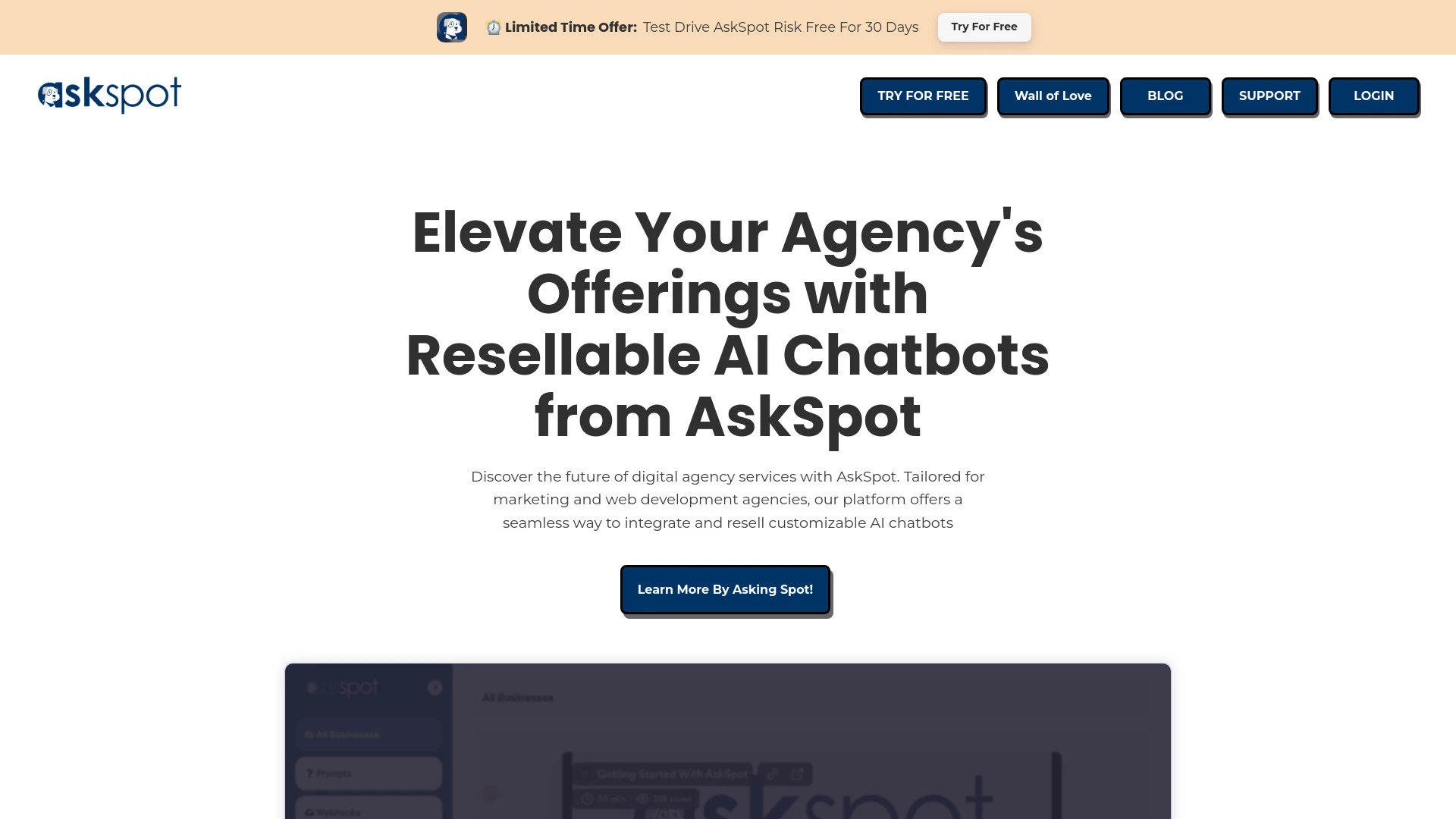 AskSpot website preview