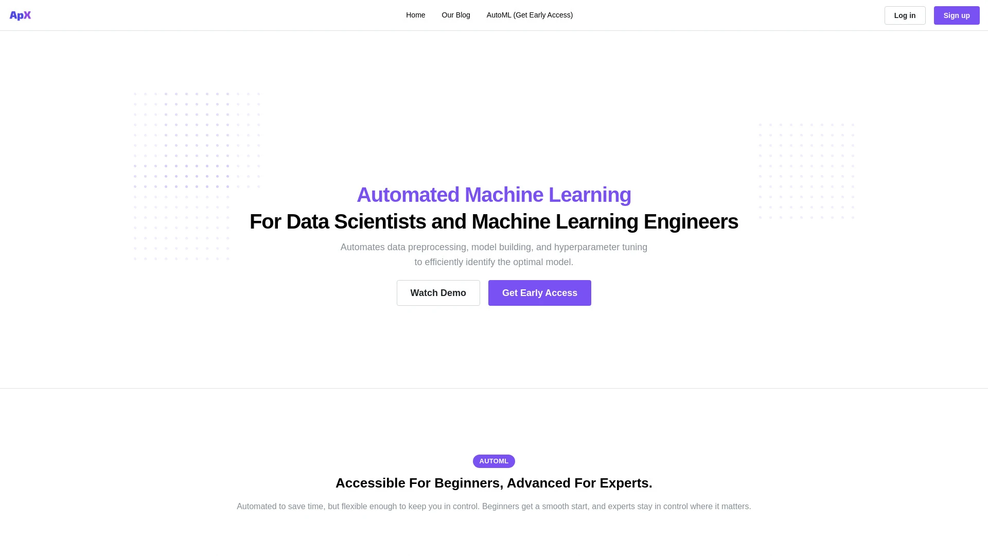 ApX Machine Learning website preview