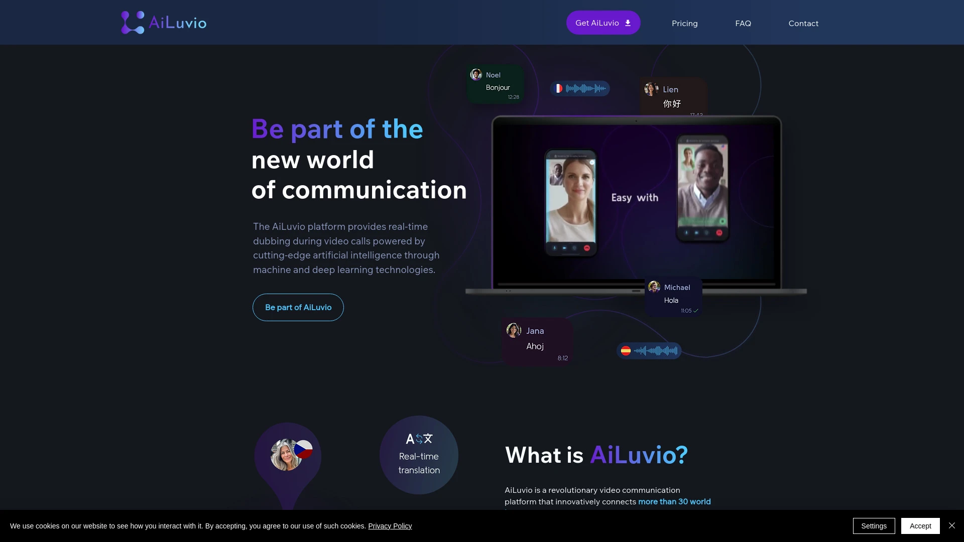 AiLuvio website preview