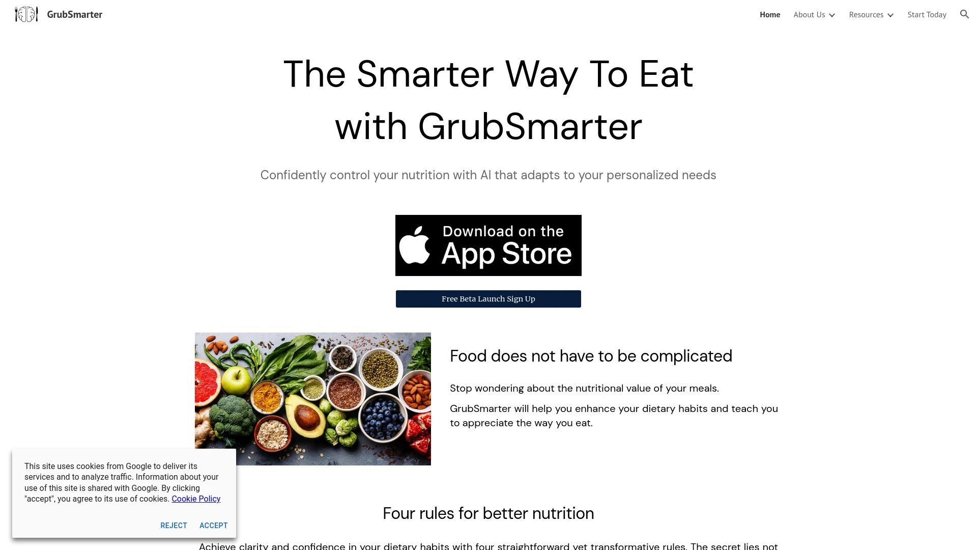 GrubSmarter website preview