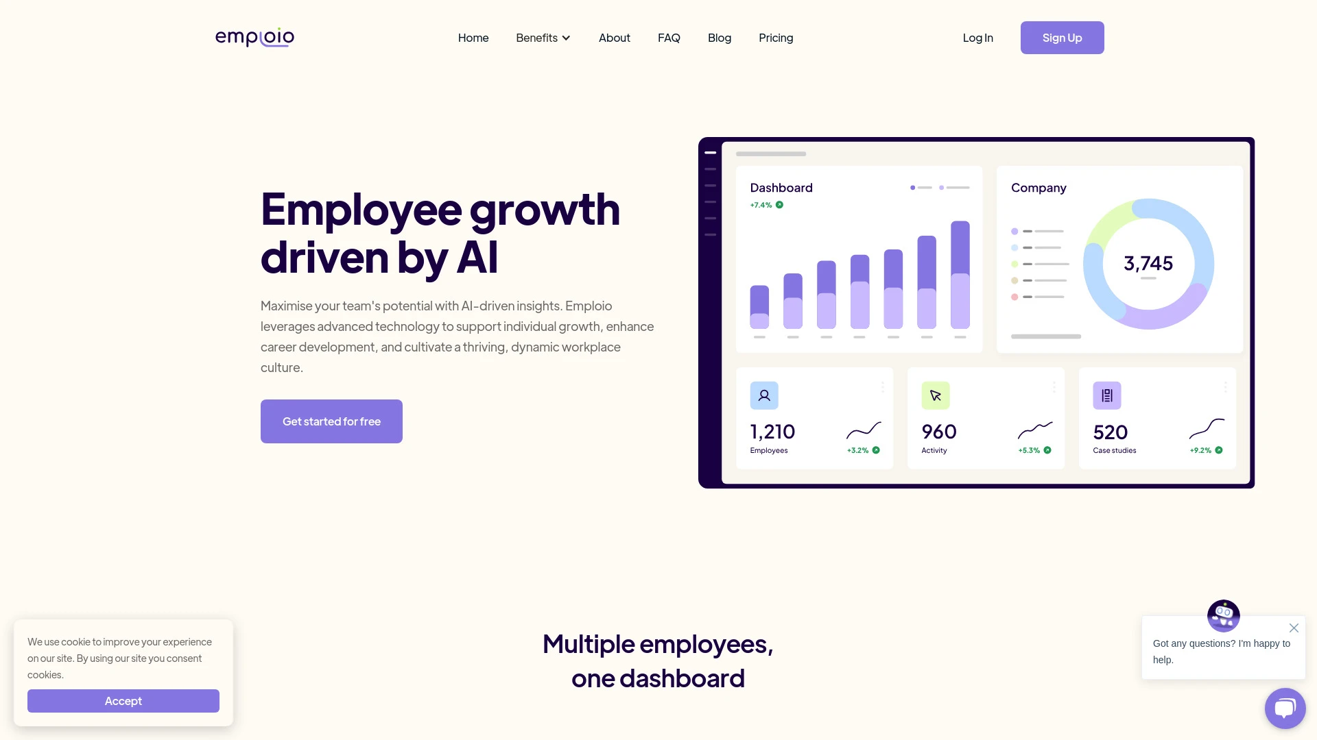 Emploio website preview