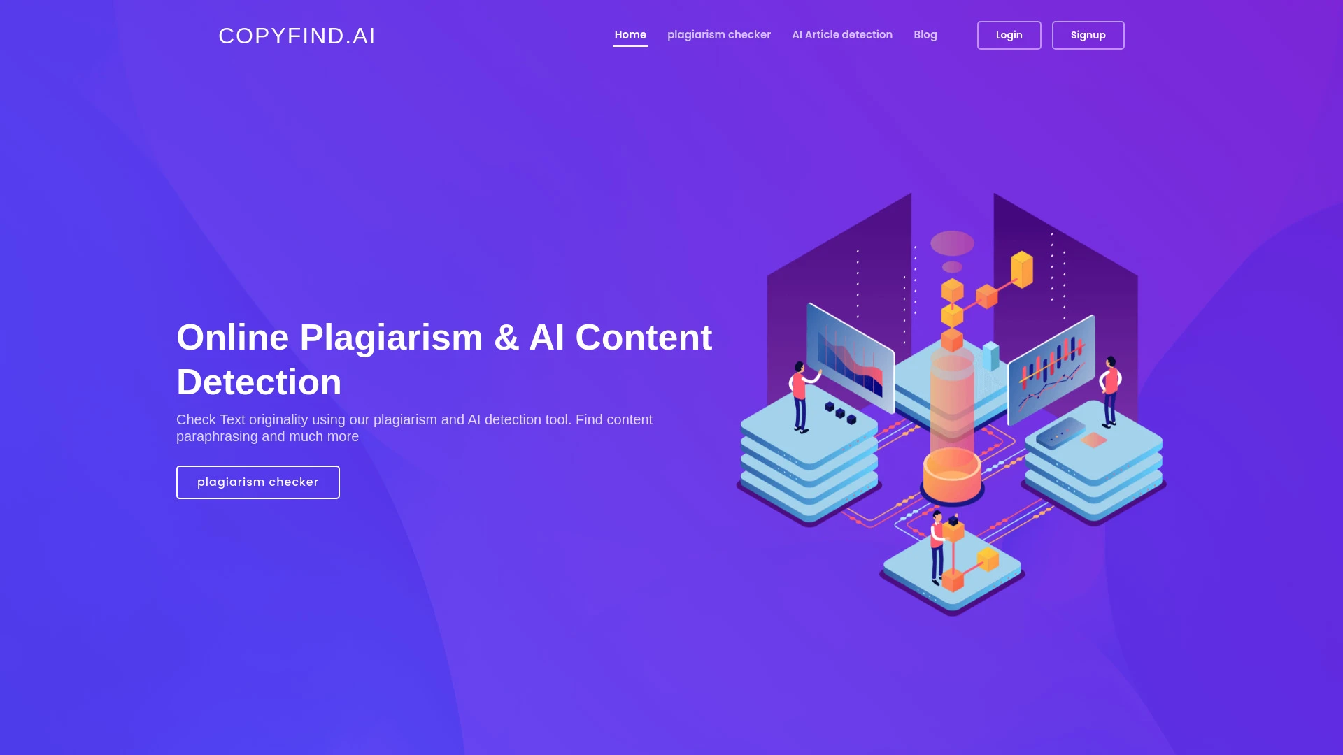 CopyFind AI website preview