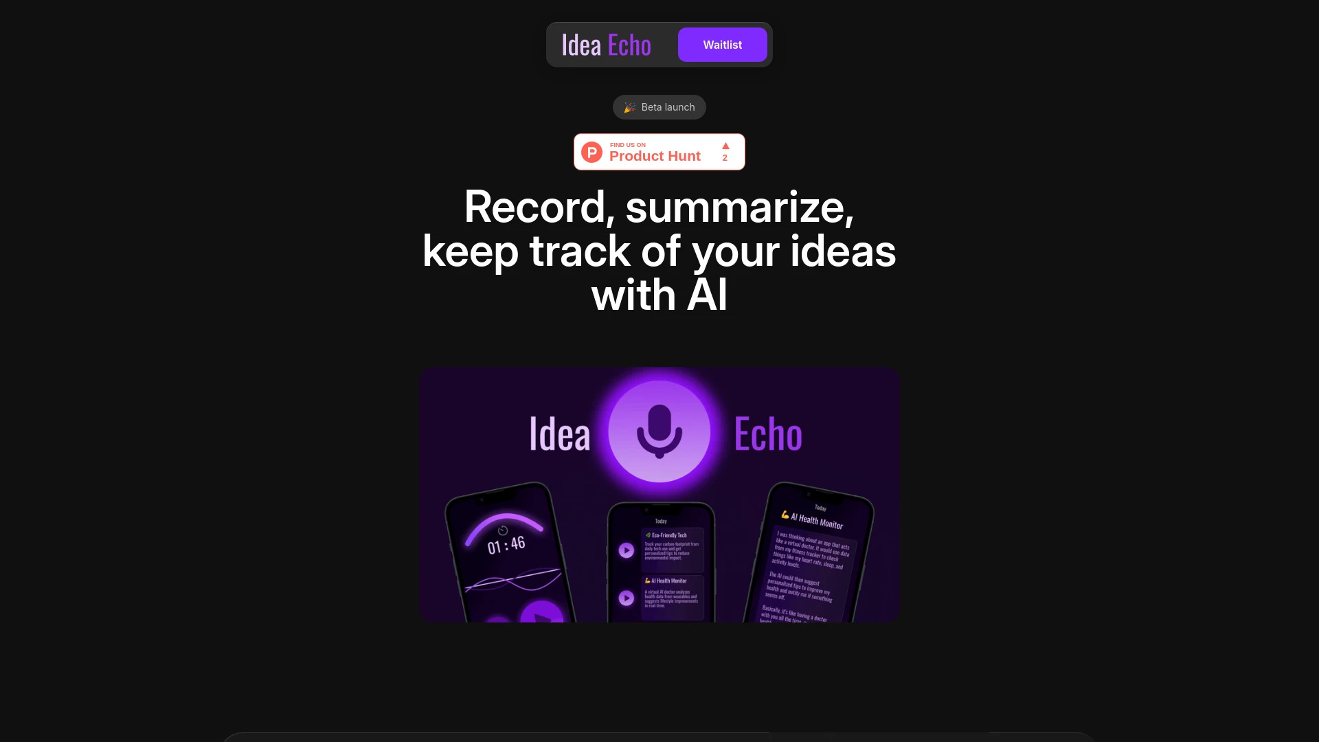 Idea Echo website preview