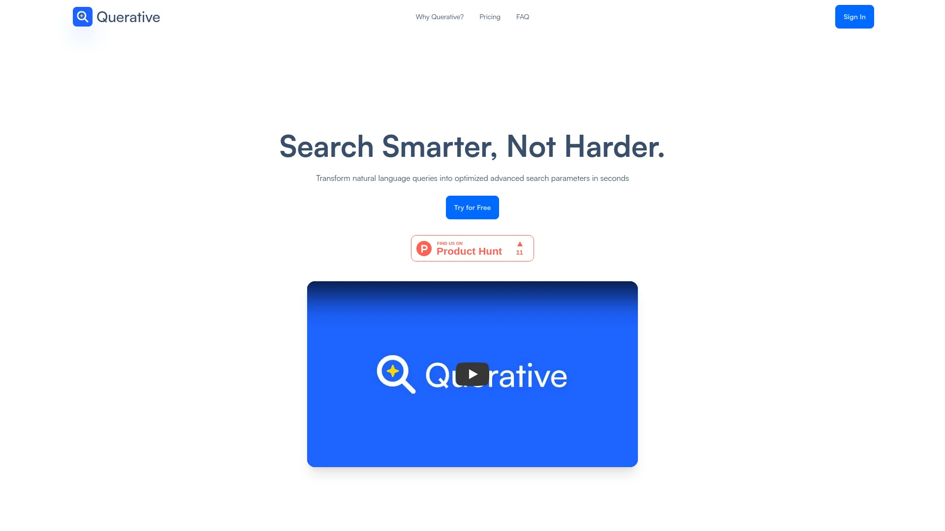 Querative website preview