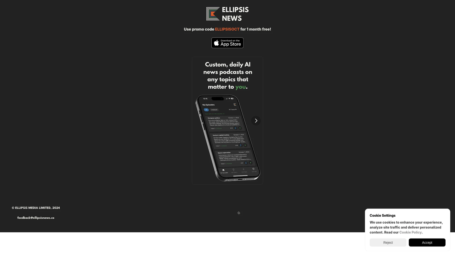 Ellipsis News website preview