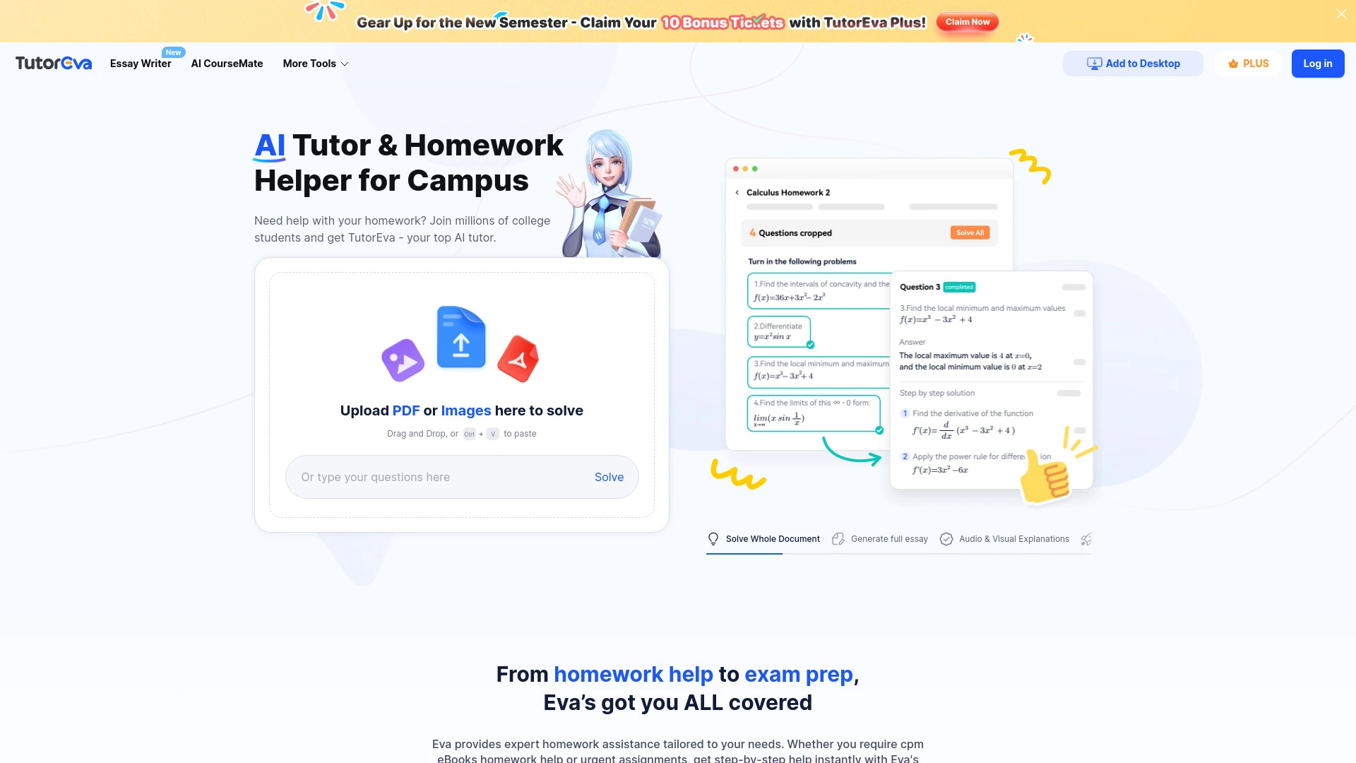 TutorEva website preview