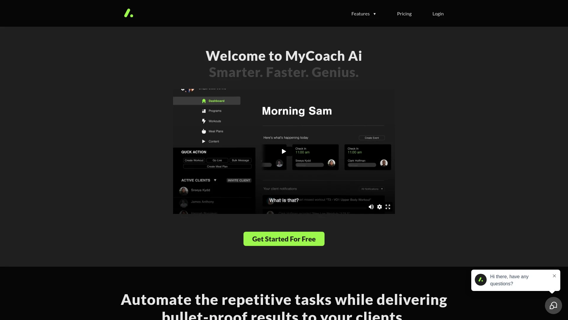 MyCoach Ai website preview