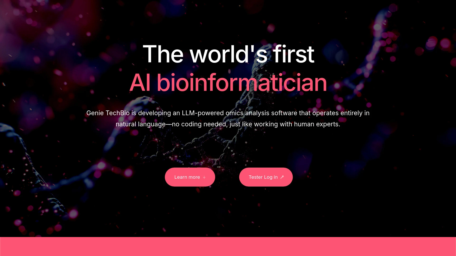 Genie TechBio website preview