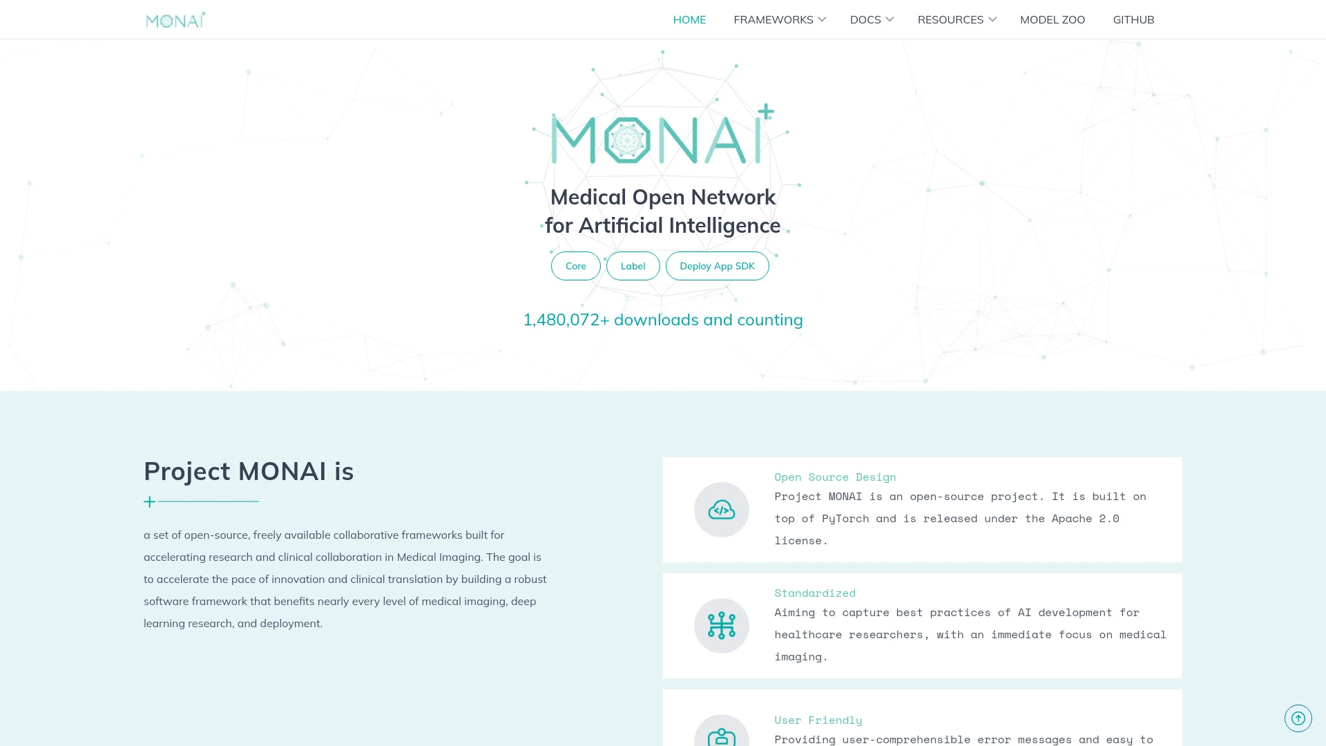 MONAI website preview