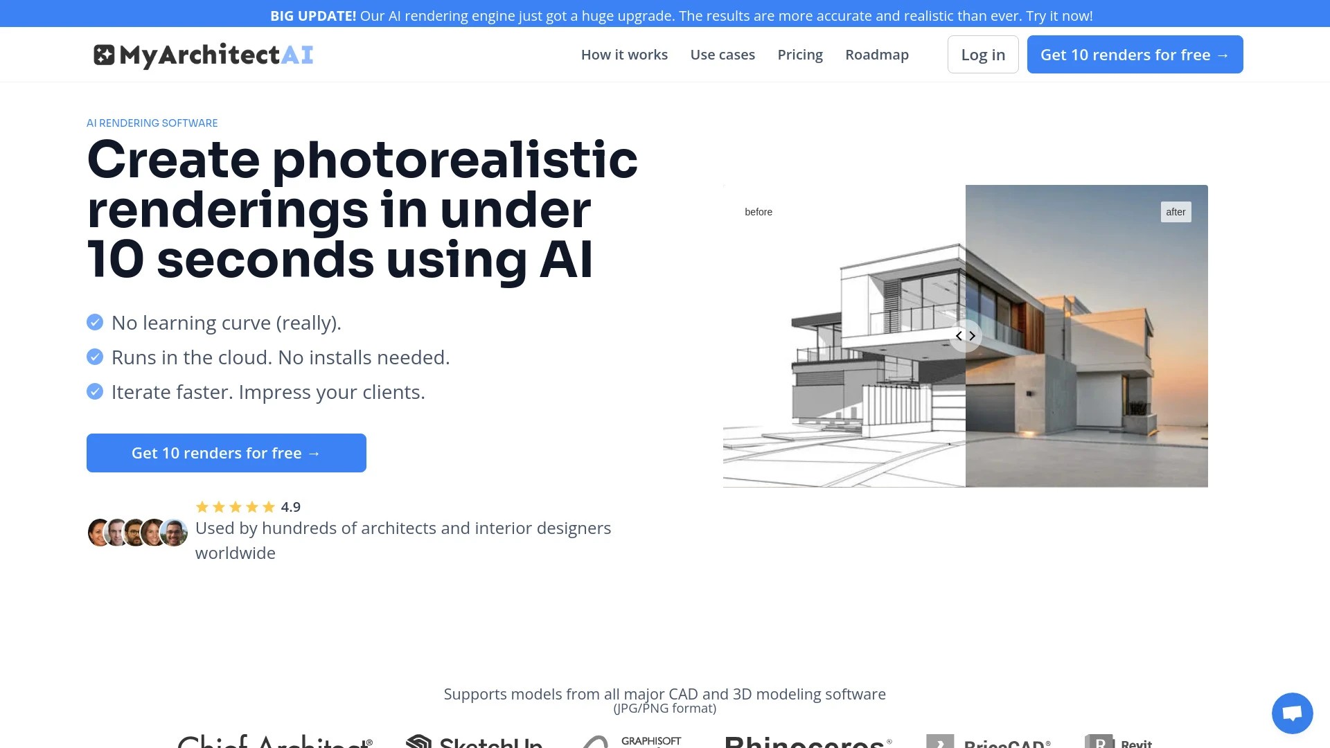 MyArchitectAI website preview