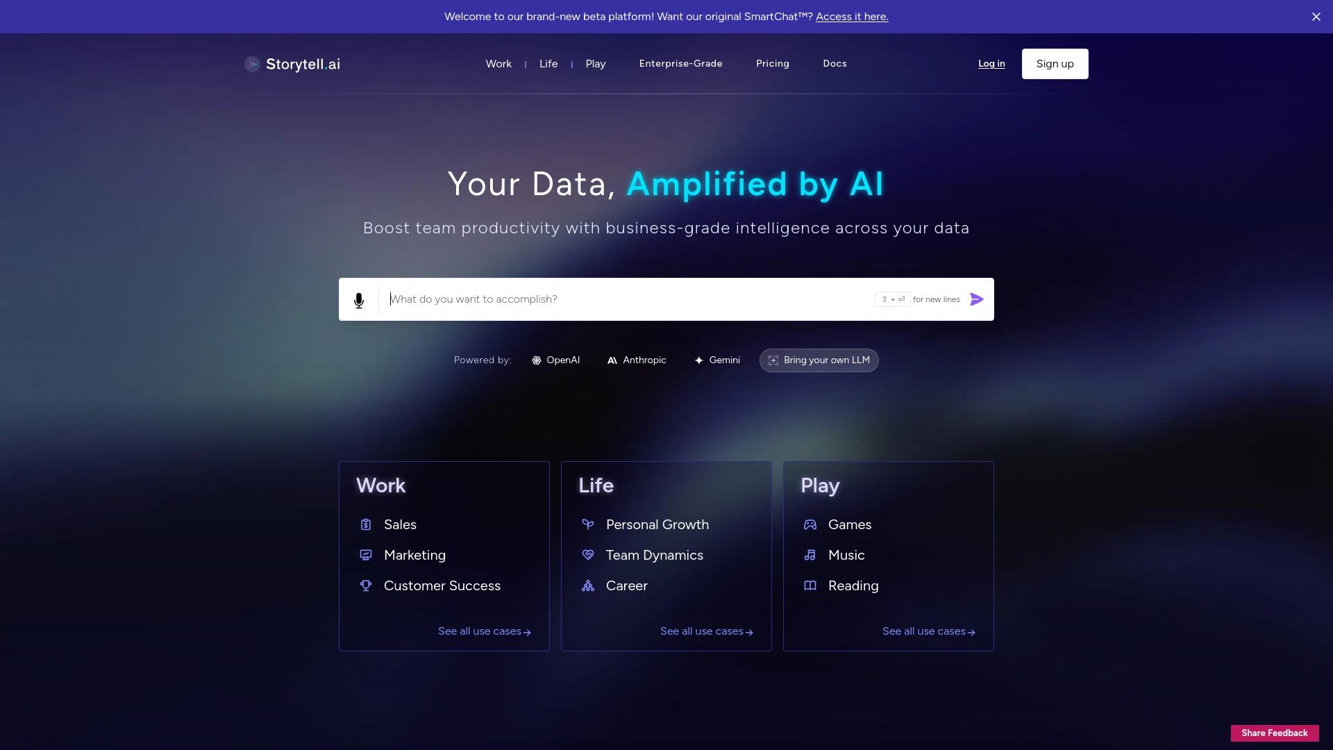 Storytell.ai website preview