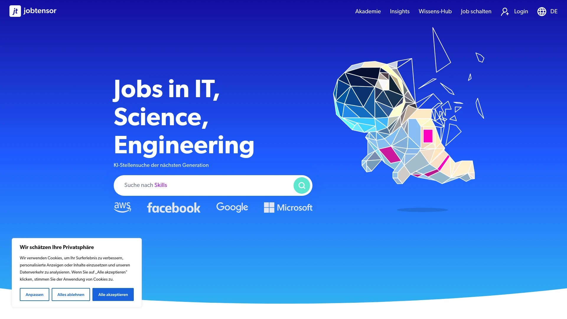 Jobtensor website preview