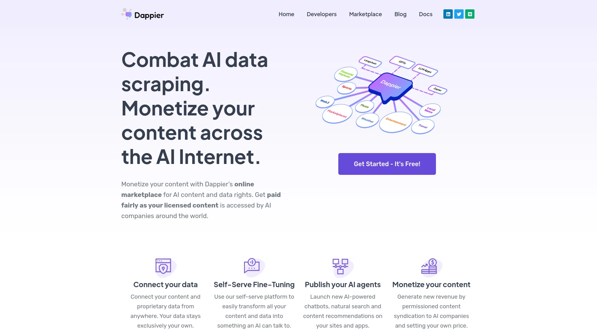 Dappier website preview