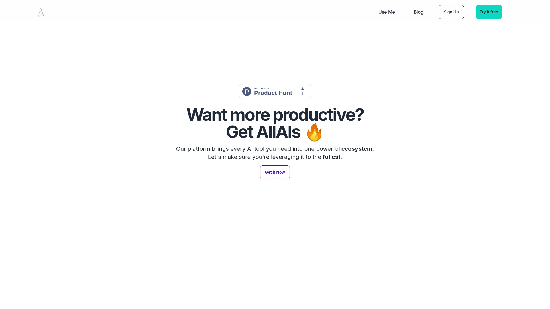 AllAIs website preview