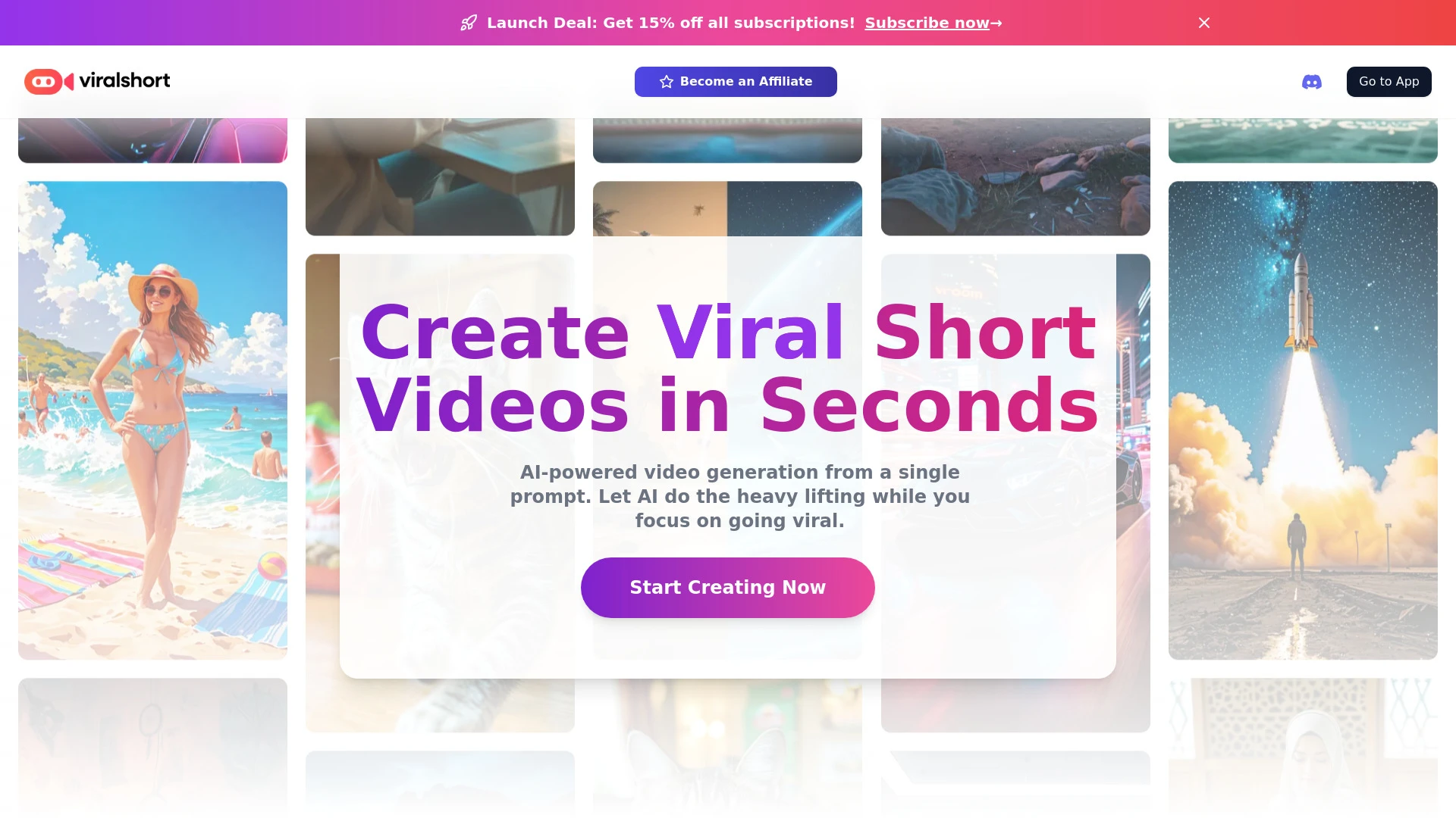 Viralshort website preview