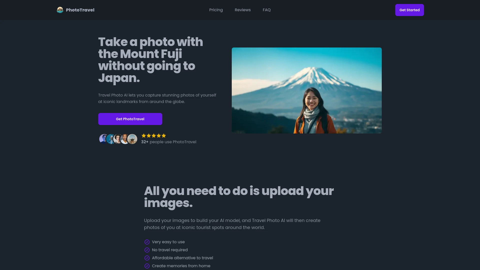 PhotoTravel website preview