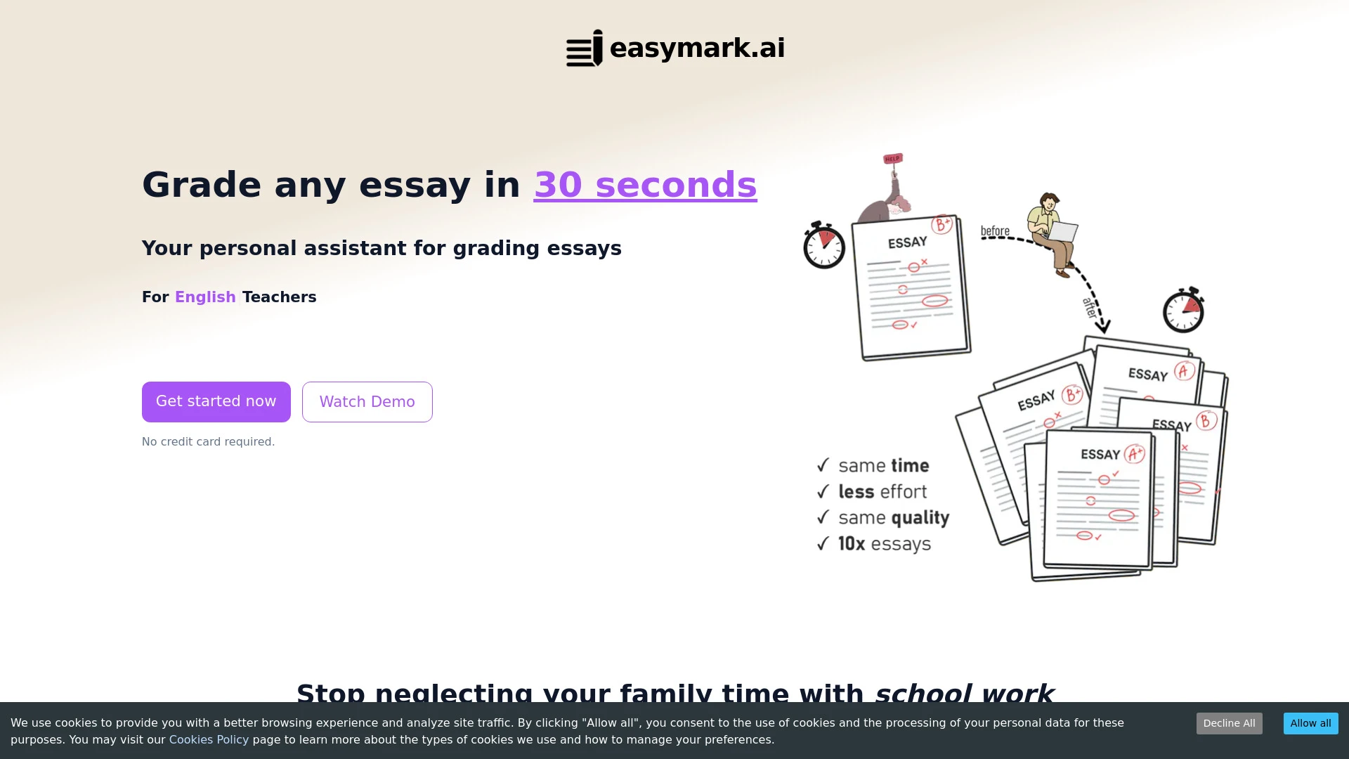 EasyMark website preview