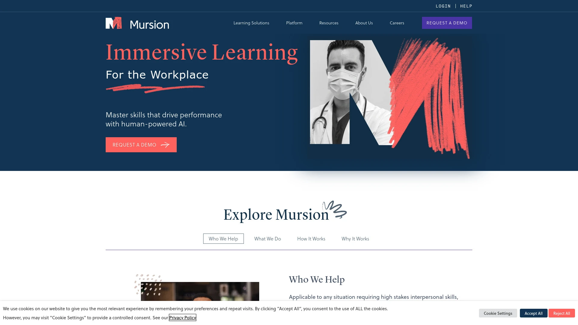 Mursion website preview