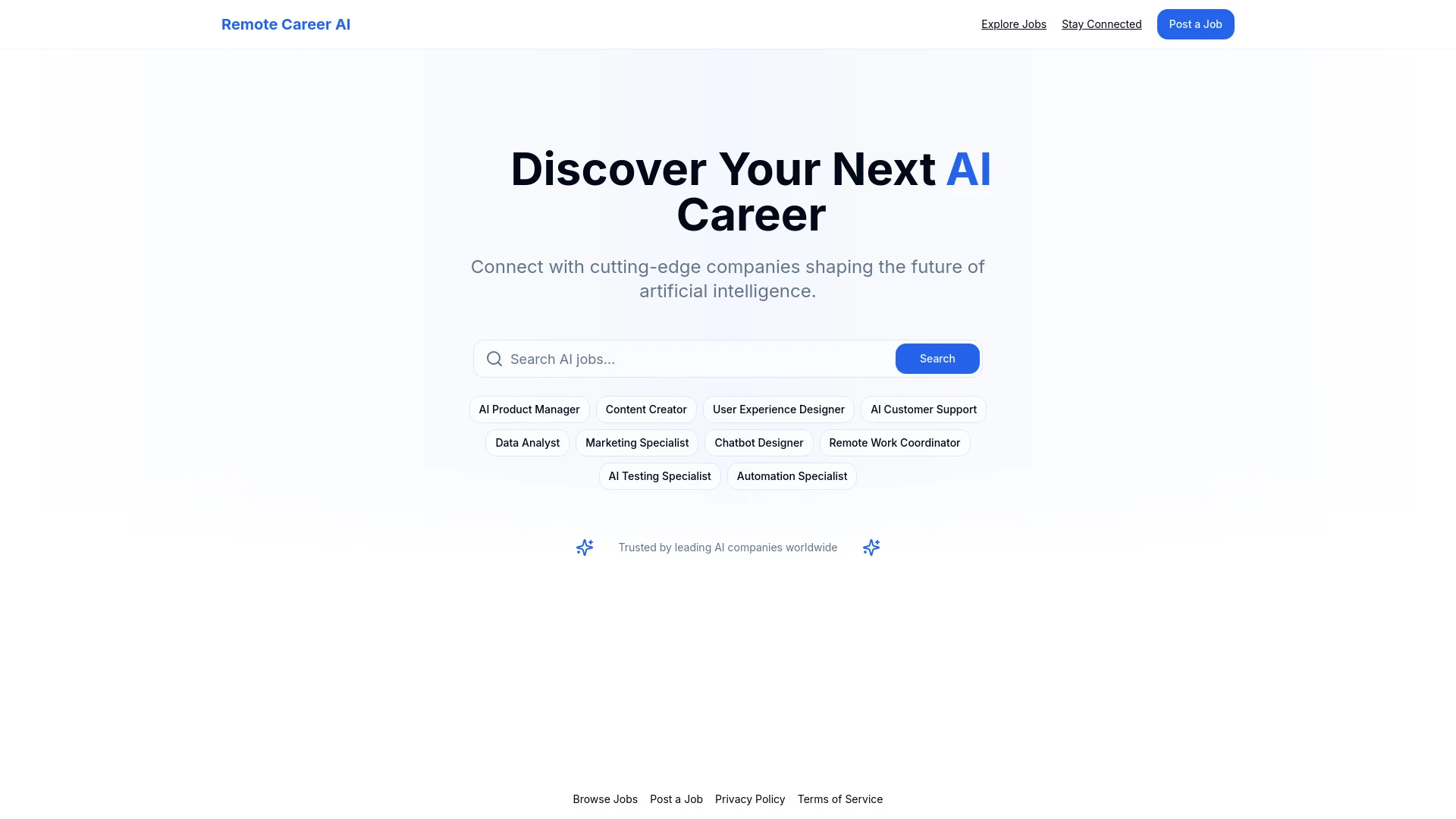 RemoteCareerAI website preview