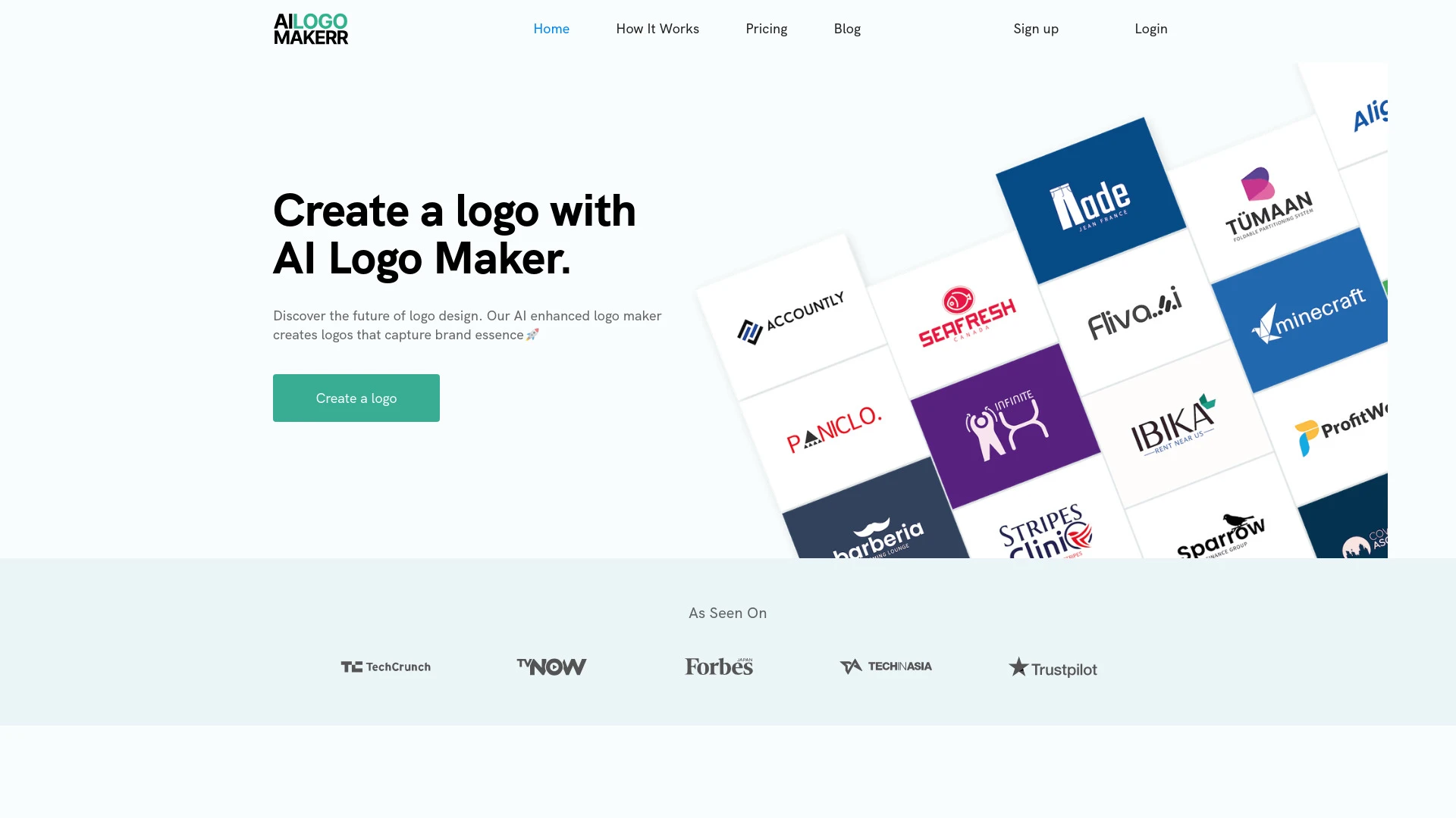 AI Logo Maker website preview