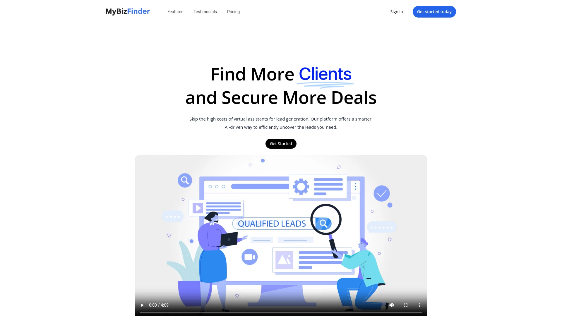 MyBizFinder website preview