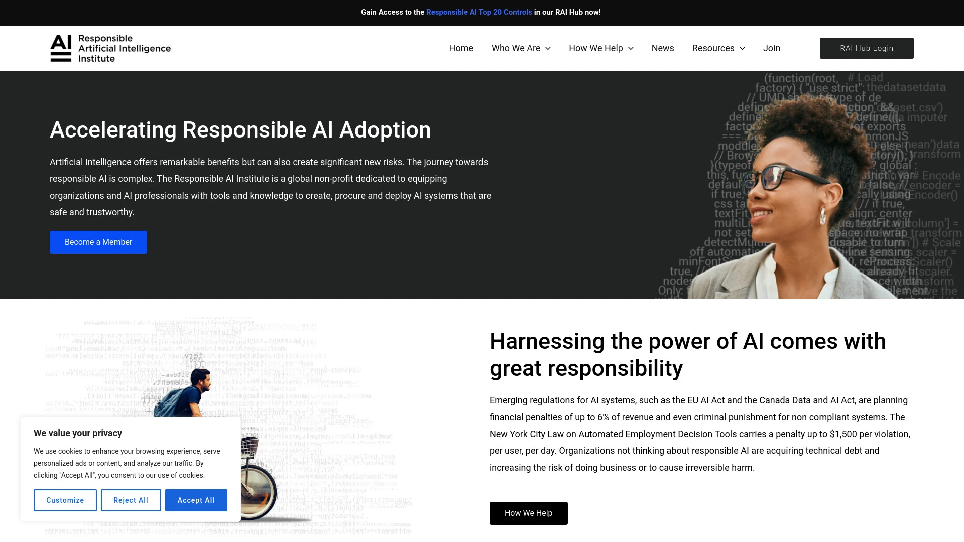 Responsible AI Institute website preview