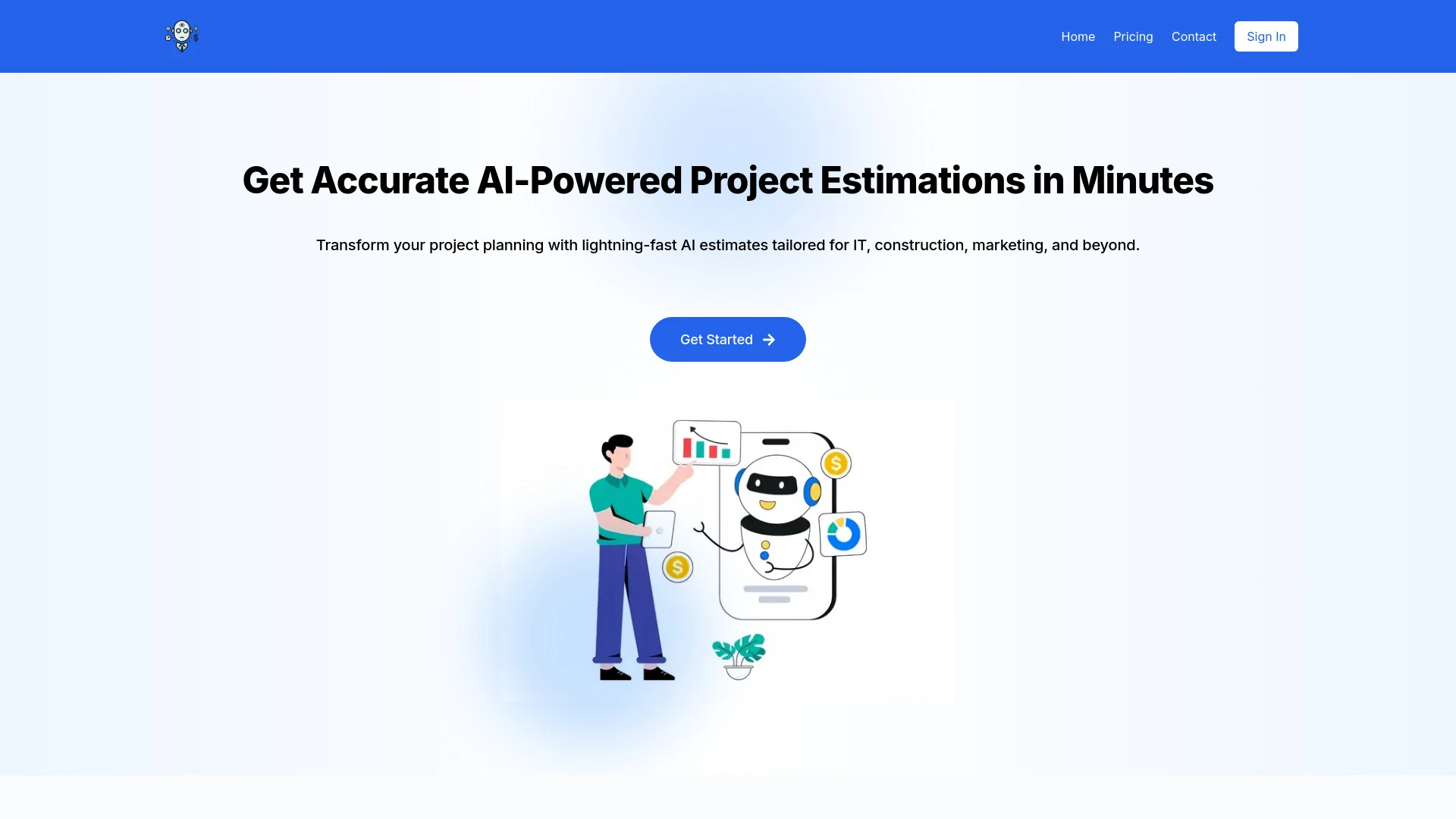 GetEstimate.ai website preview