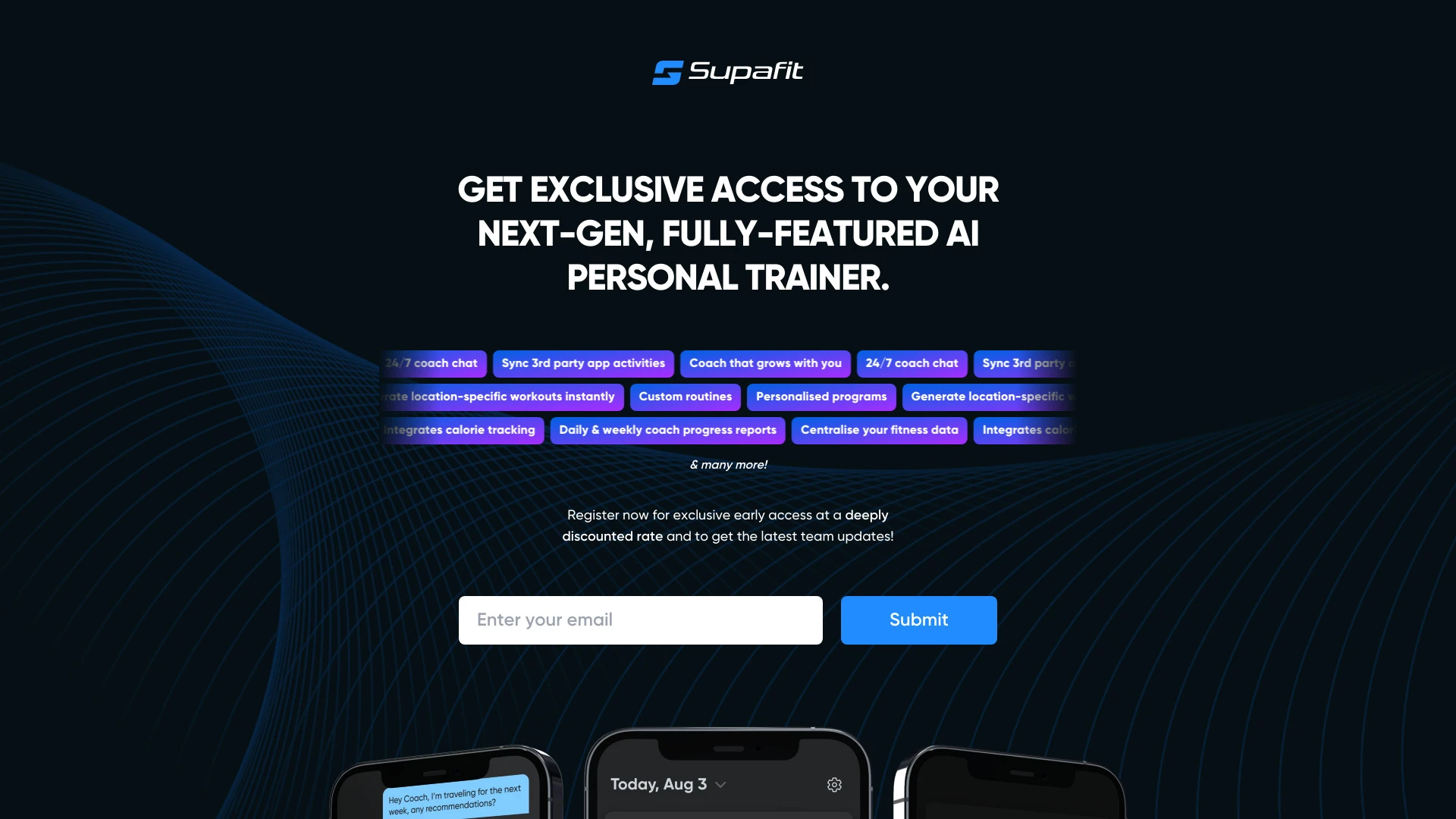 Supafit website preview