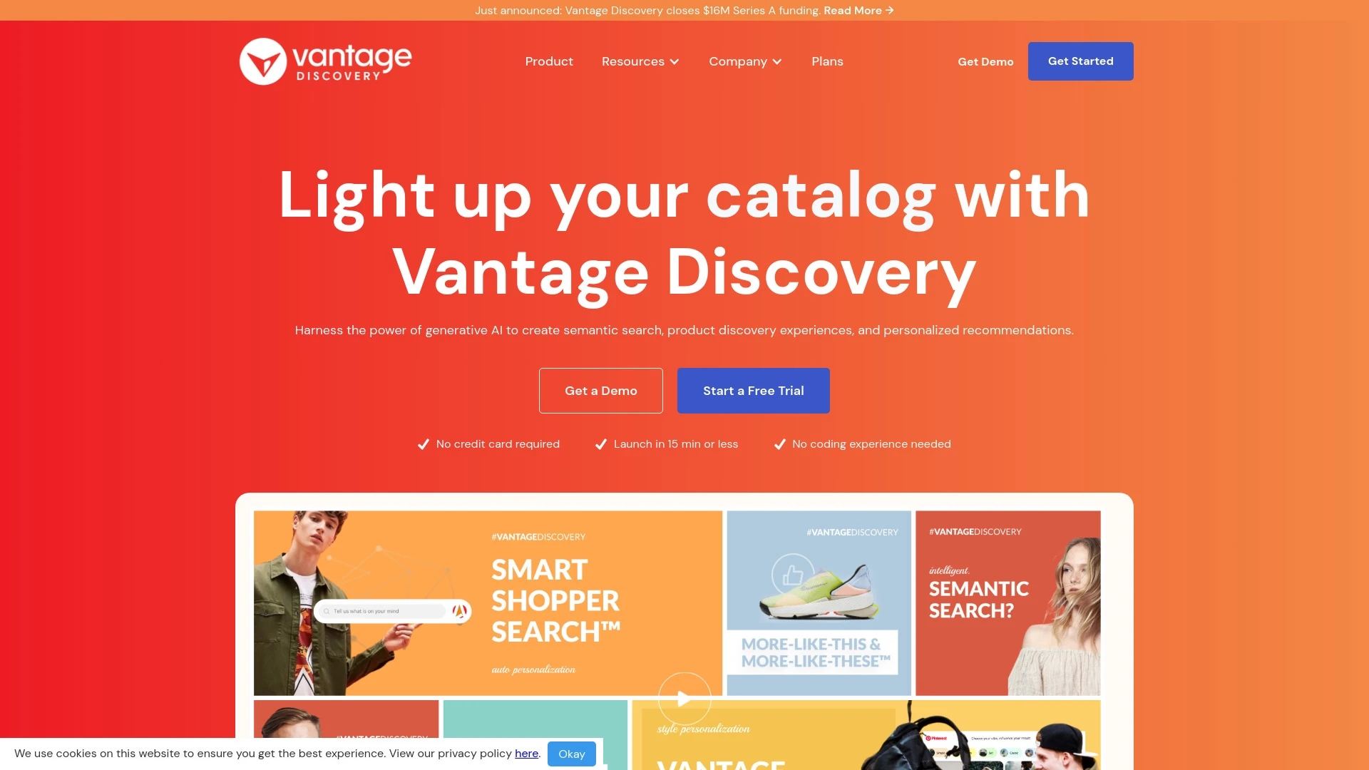 Vantage Discovery website preview