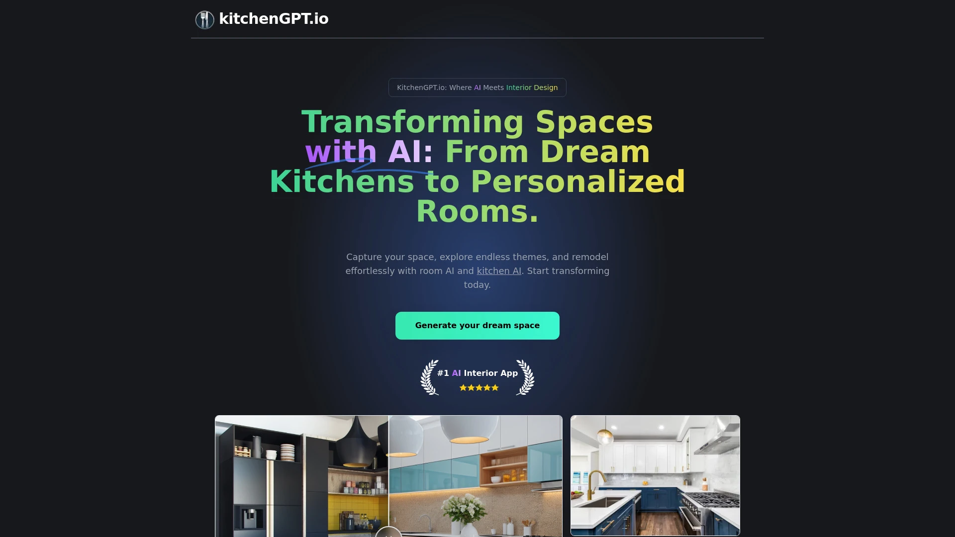 KitchenGPT website preview